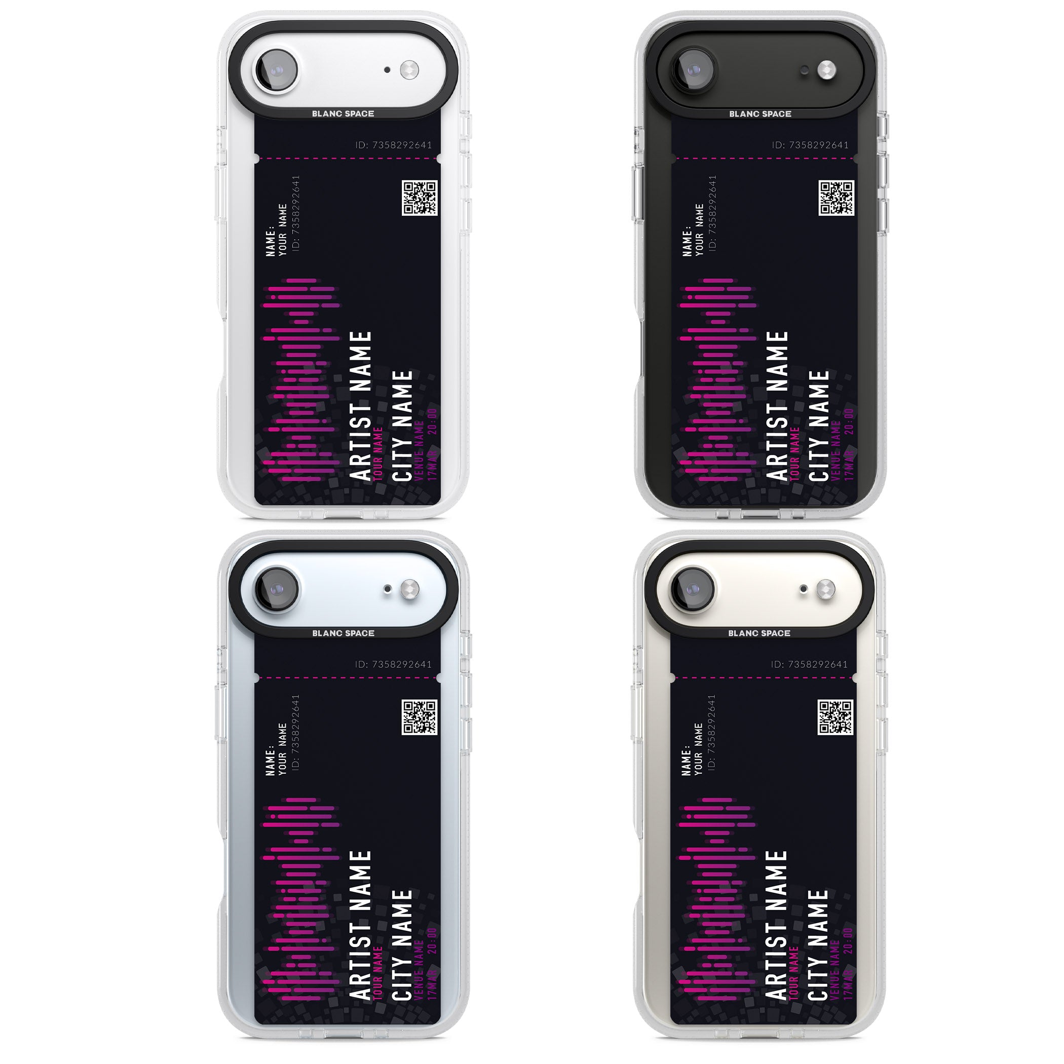 Personalised Concert Ticket iPhone 17 Air Impact Air Clear Phone Case APT Impact Protection