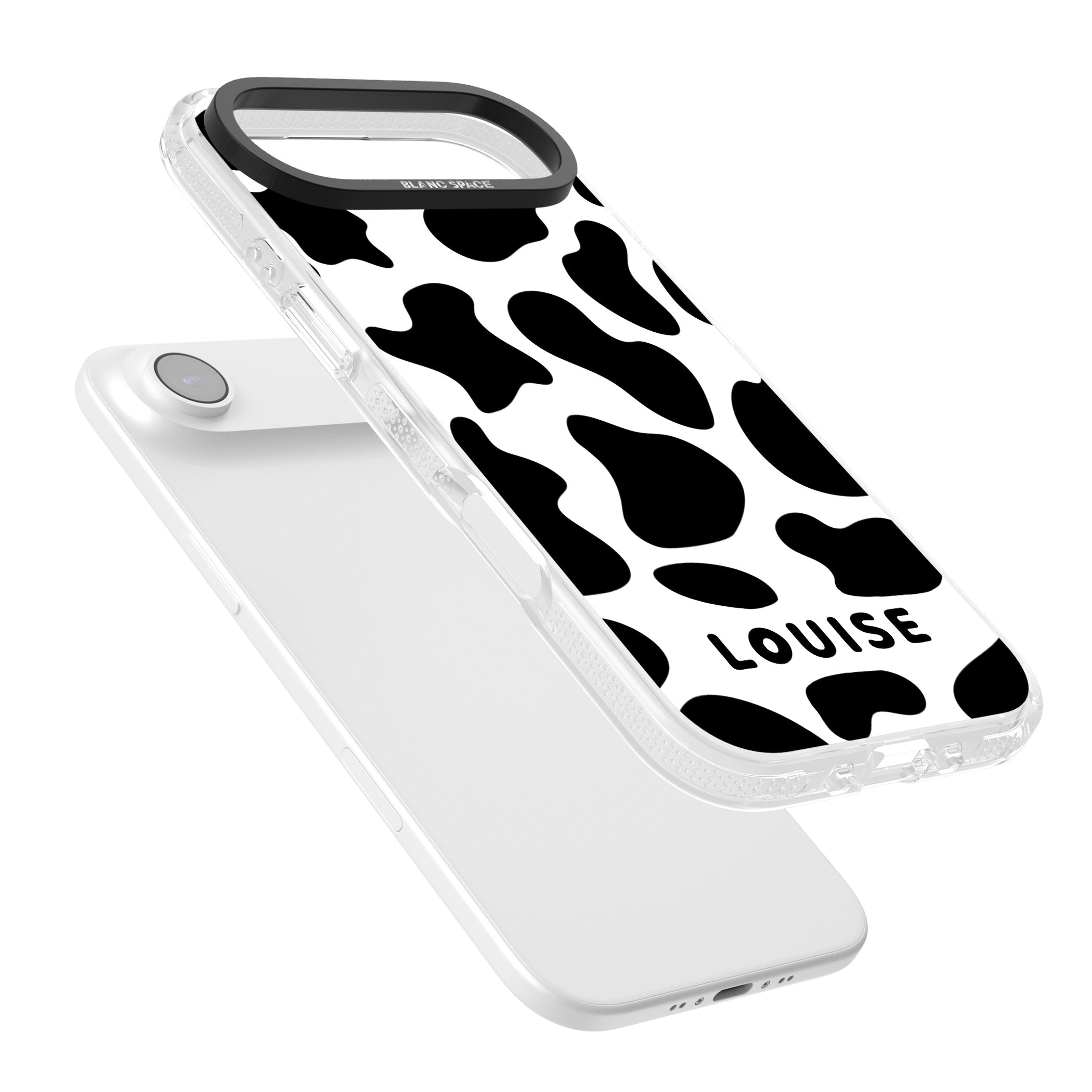 Personalised Cow Print iPhone 17 Air Impact Air Clear Phone Case Colours