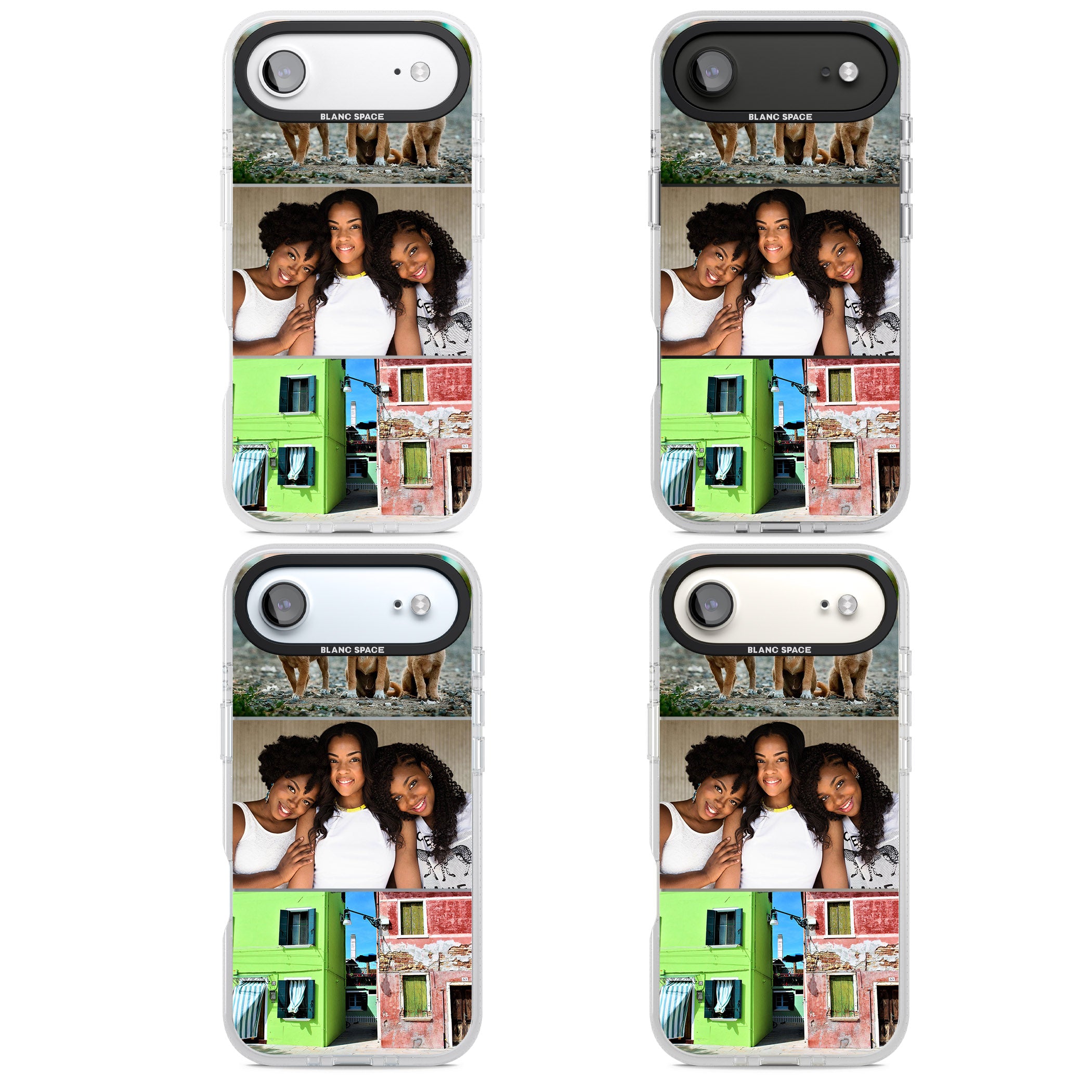 Personalised 3 Photo Grid iPhone 17 Air Impact Air Clear Phone Case APT Impact Protection