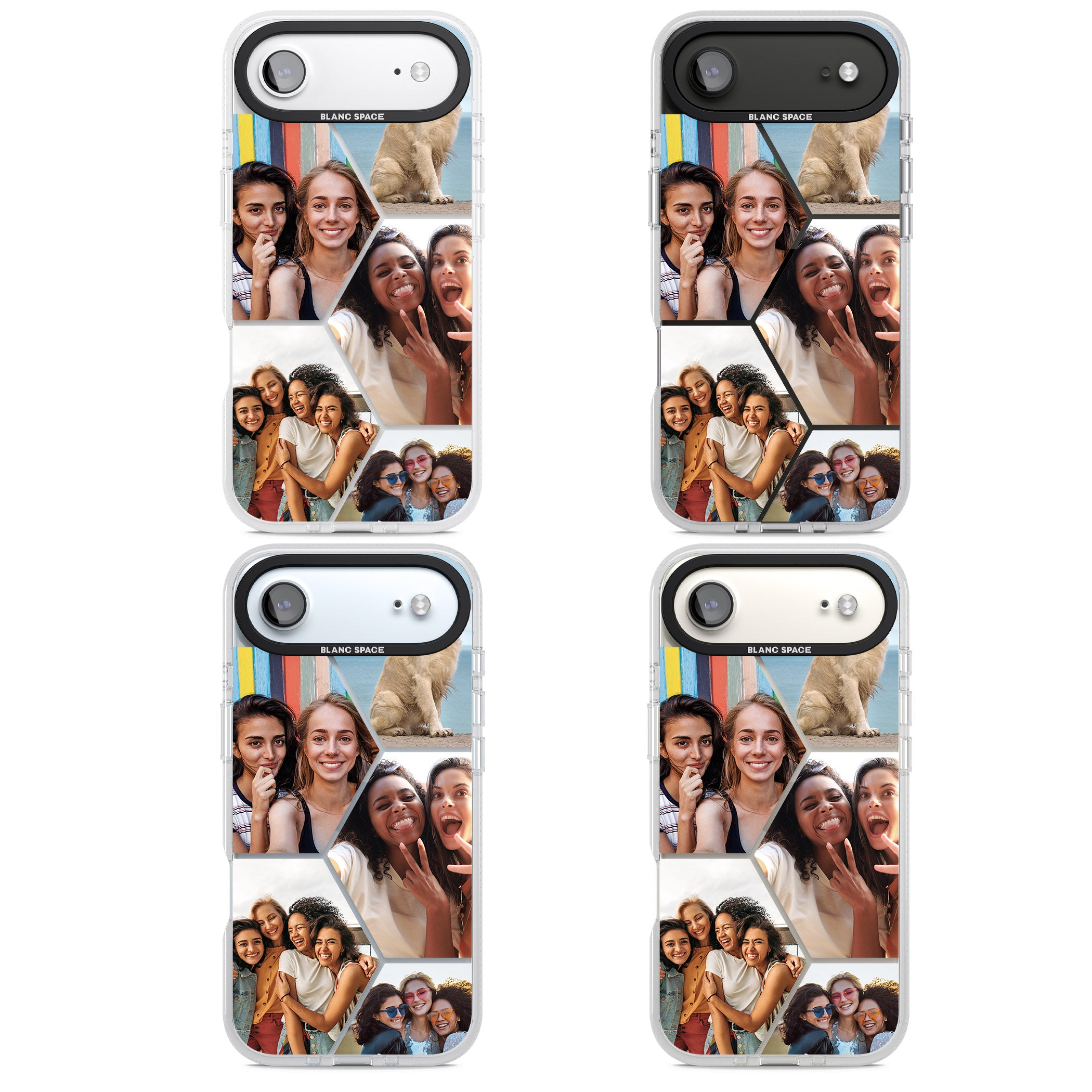 Personalised Beehive Photo Grid iPhone 17 Air Impact Air Clear Phone Case APT Impact Protection