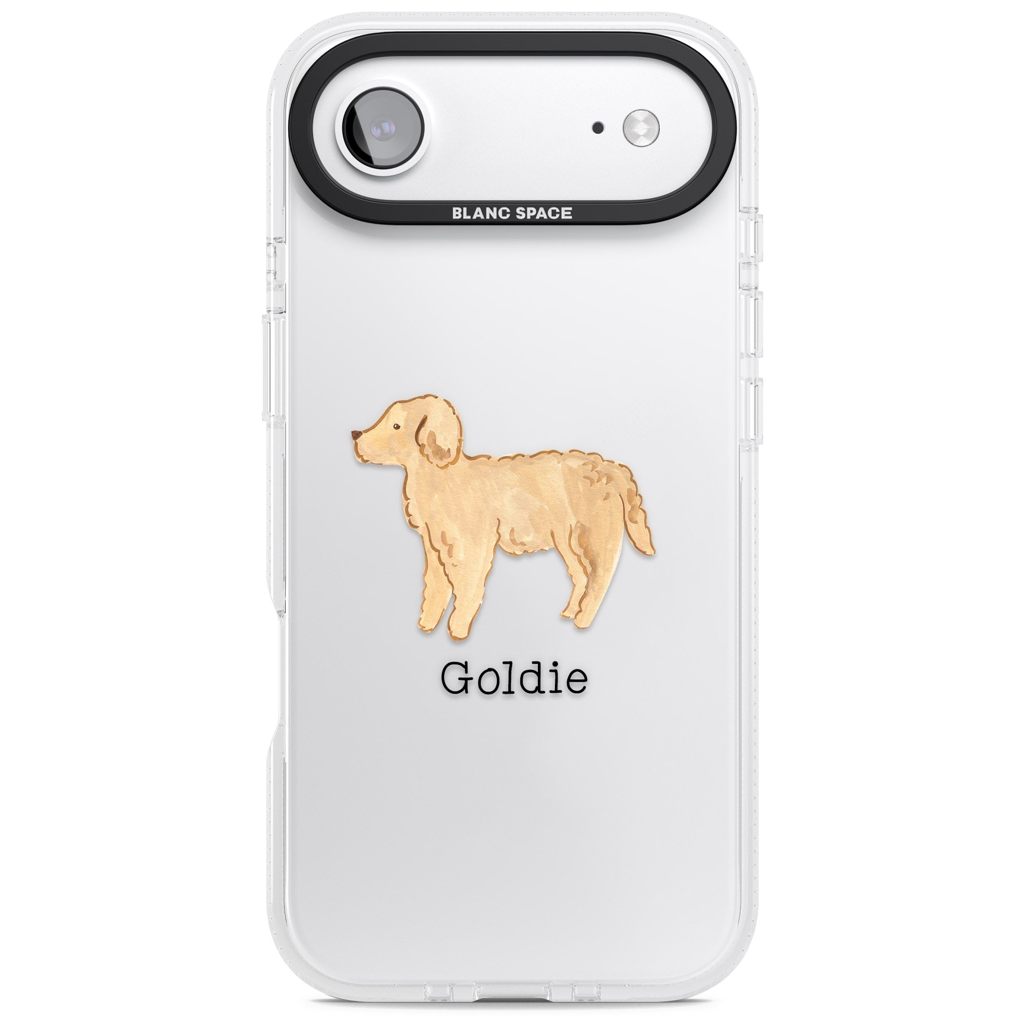Personalised Goldendoodle iPhone 17 Air Impact Air Clear Phone Case