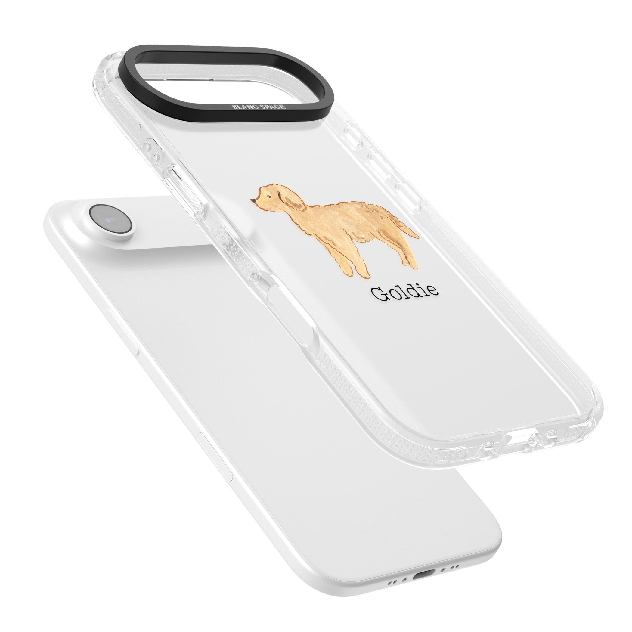 Personalised Goldendoodle iPhone 17 Air Impact Air Clear Phone Case Colours