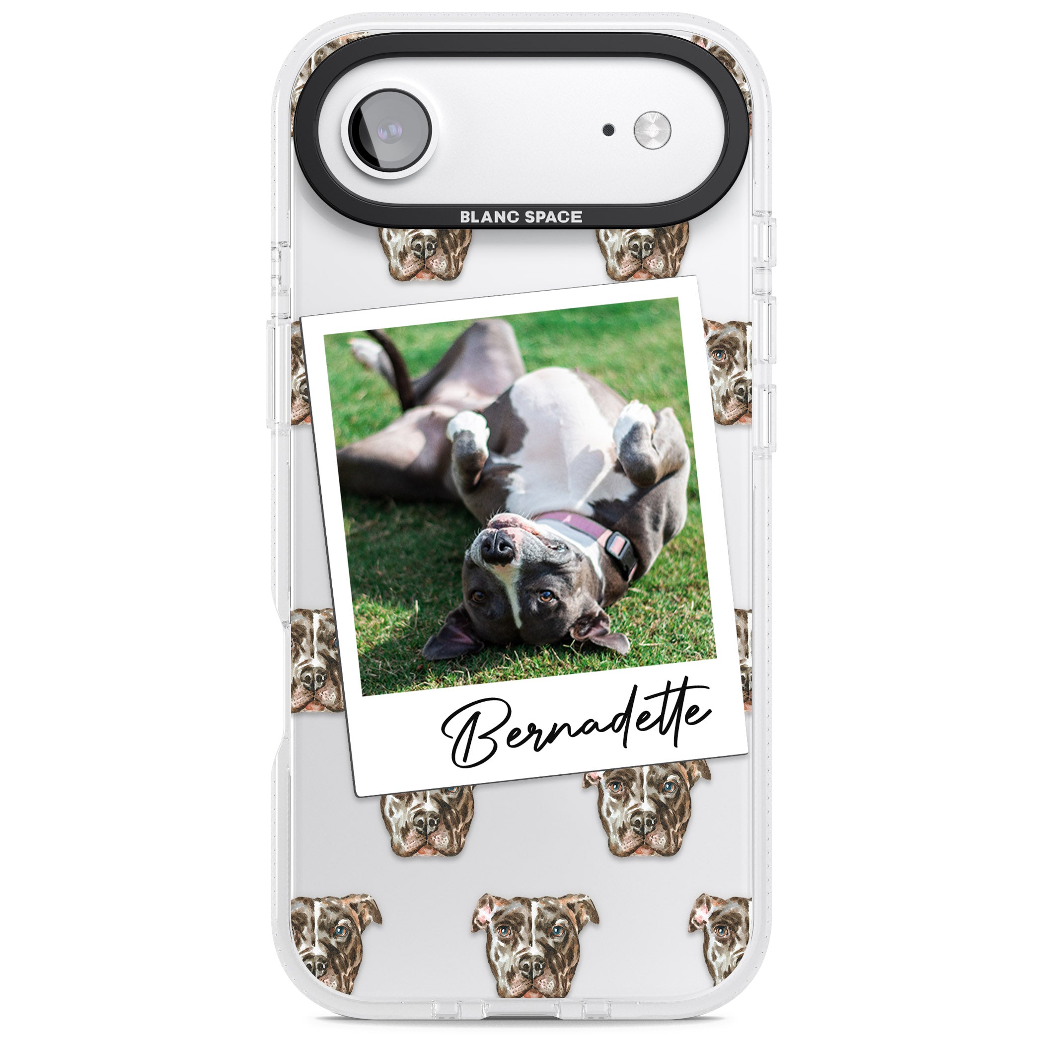 Personalised Staffordshire Bull Terrier Instant Camera Photo iPhone 17 Air Impact Air Clear Phone Case