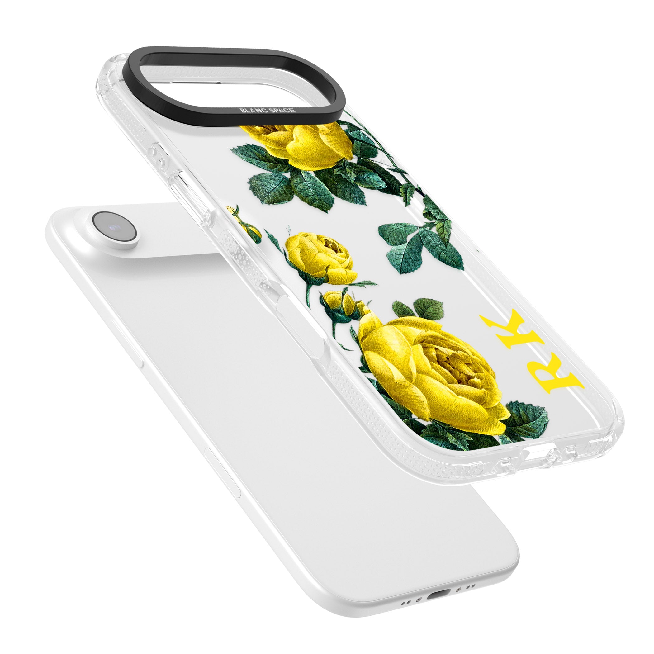 Personalised Vintage Floral Yellow Roses iPhone 17 Air Impact Air Clear Phone Case Colours