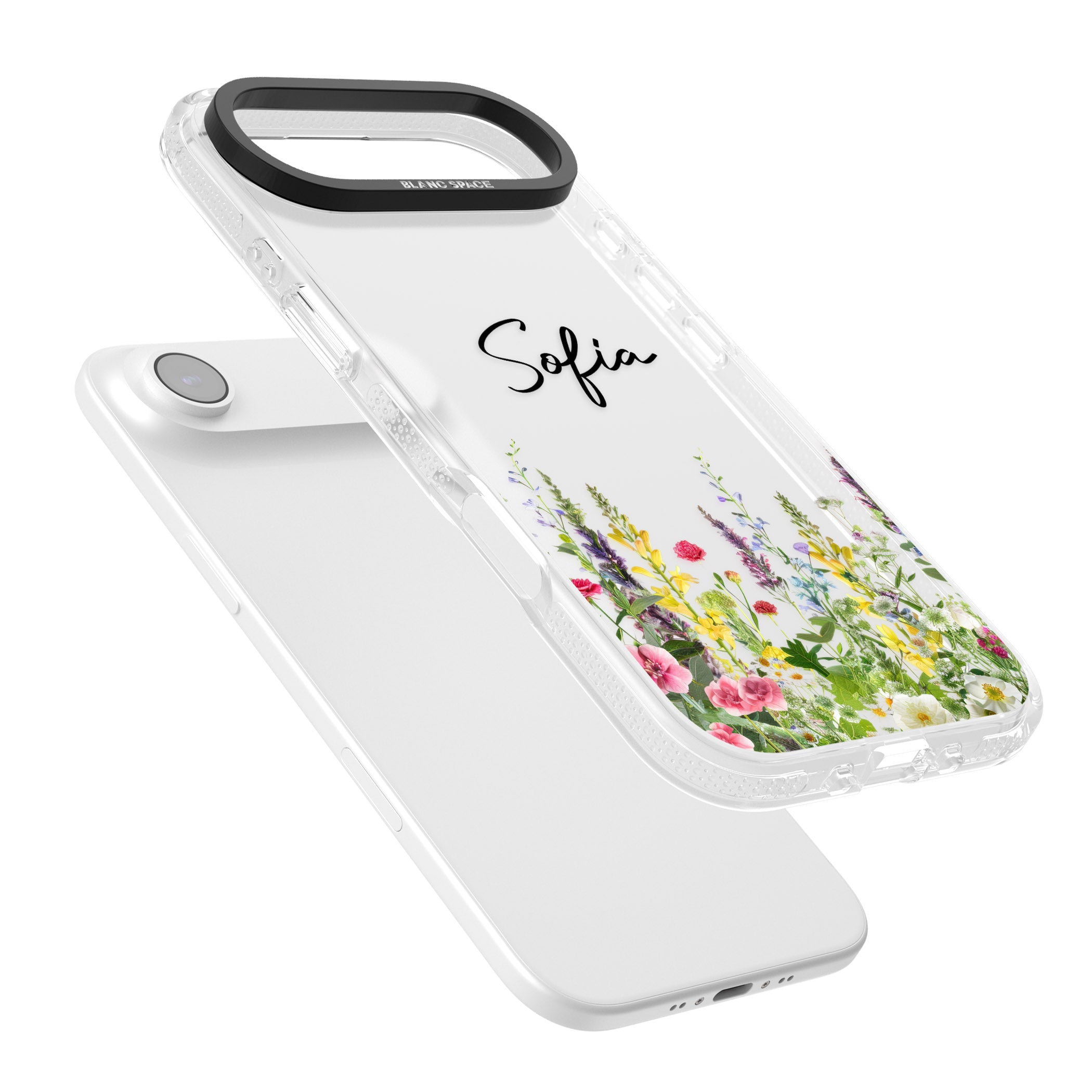 Personalised Garden Wildfowers iPhone 17 Air Impact Air Clear Phone Case Colours