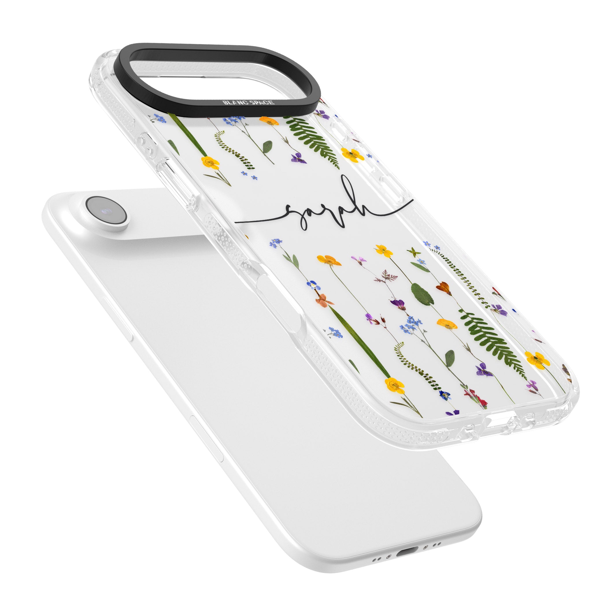 Personalised Wildflower Chain iPhone 17 Air Impact Air Clear Phone Case Colours