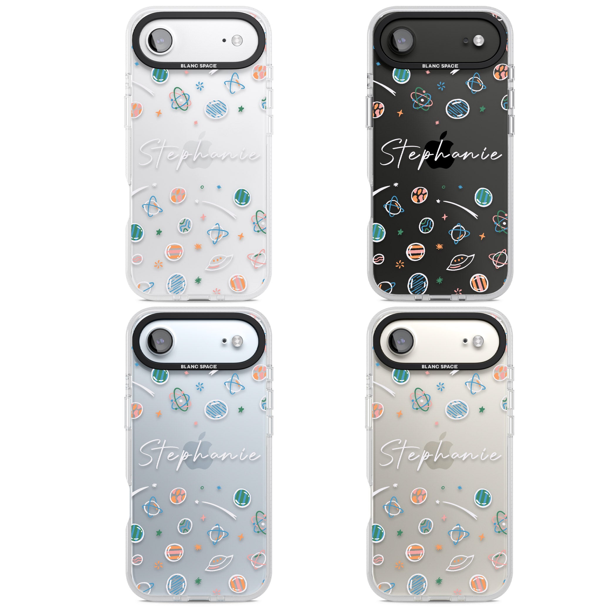 Personalised Space Pattern iPhone 17 Air Impact Air Clear Phone Case APT Impact Protection