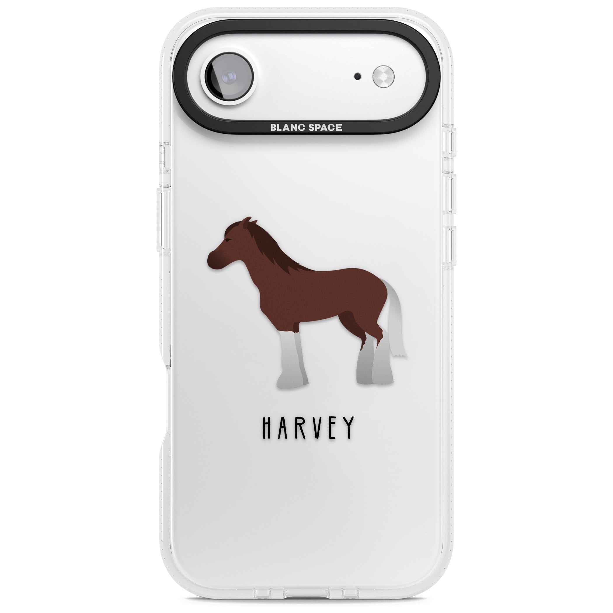 Personalised Brown Horse iPhone 17 Air Impact Air Clear Phone Case