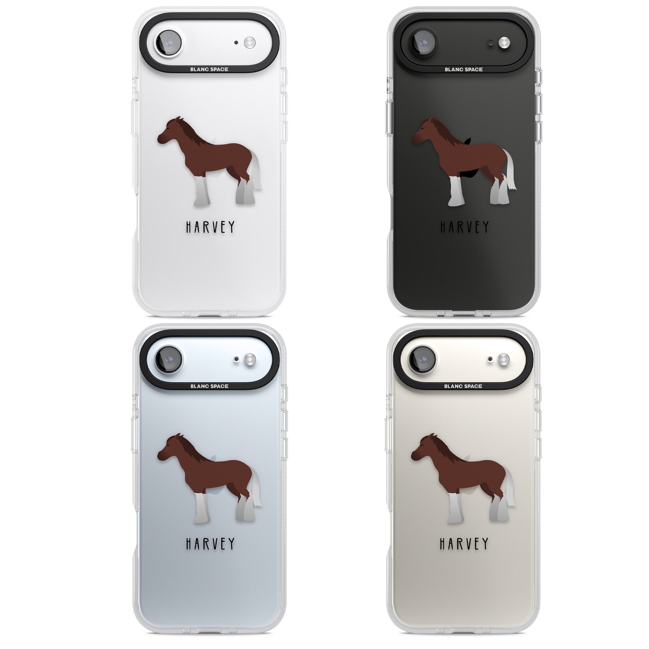 Personalised Brown Horse iPhone 17 Air Impact Air Clear Phone Case APT Impact Protection