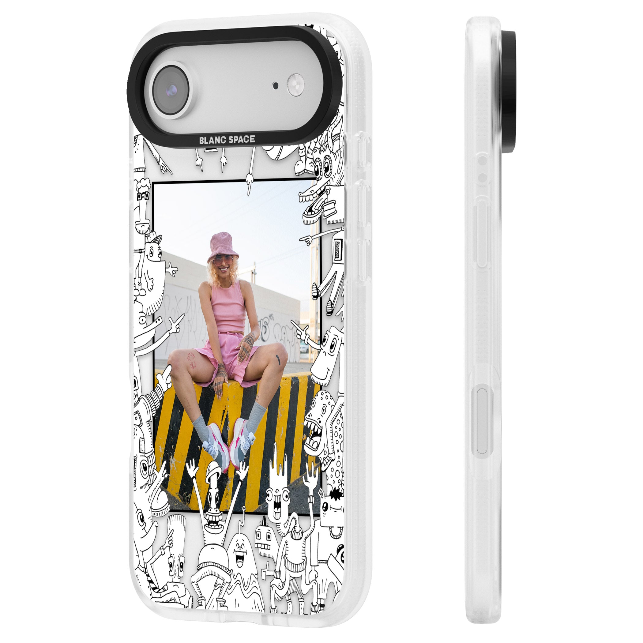 Personalised Look At This Photo Case iPhone 17 Air Impact Air Clear Phone Case Side Profile