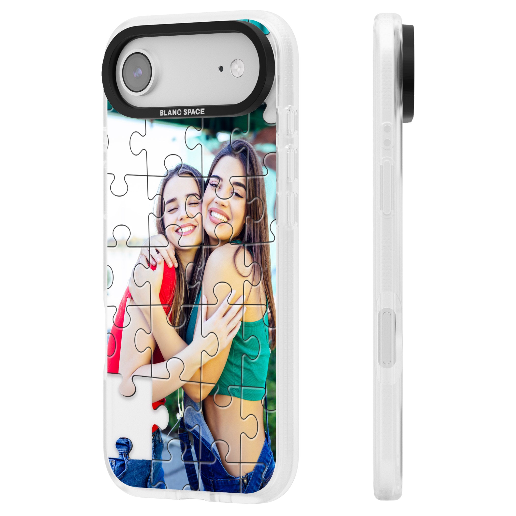 Personalised Jigsaw Puzzle Photo iPhone 17 Air Impact Air Clear Phone Case Side Profile