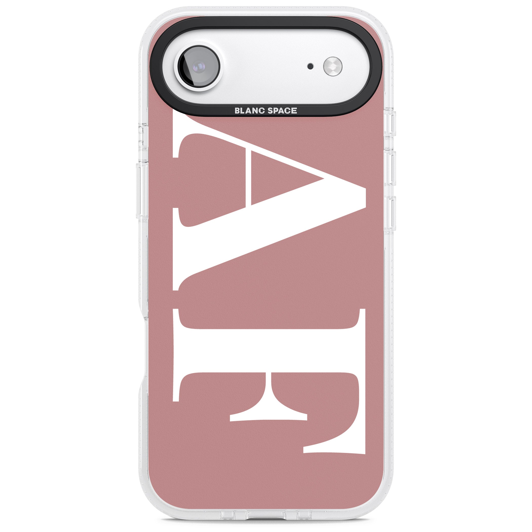 Personalised White & Rose Letters iPhone 17 Air Impact Air Clear Phone Case