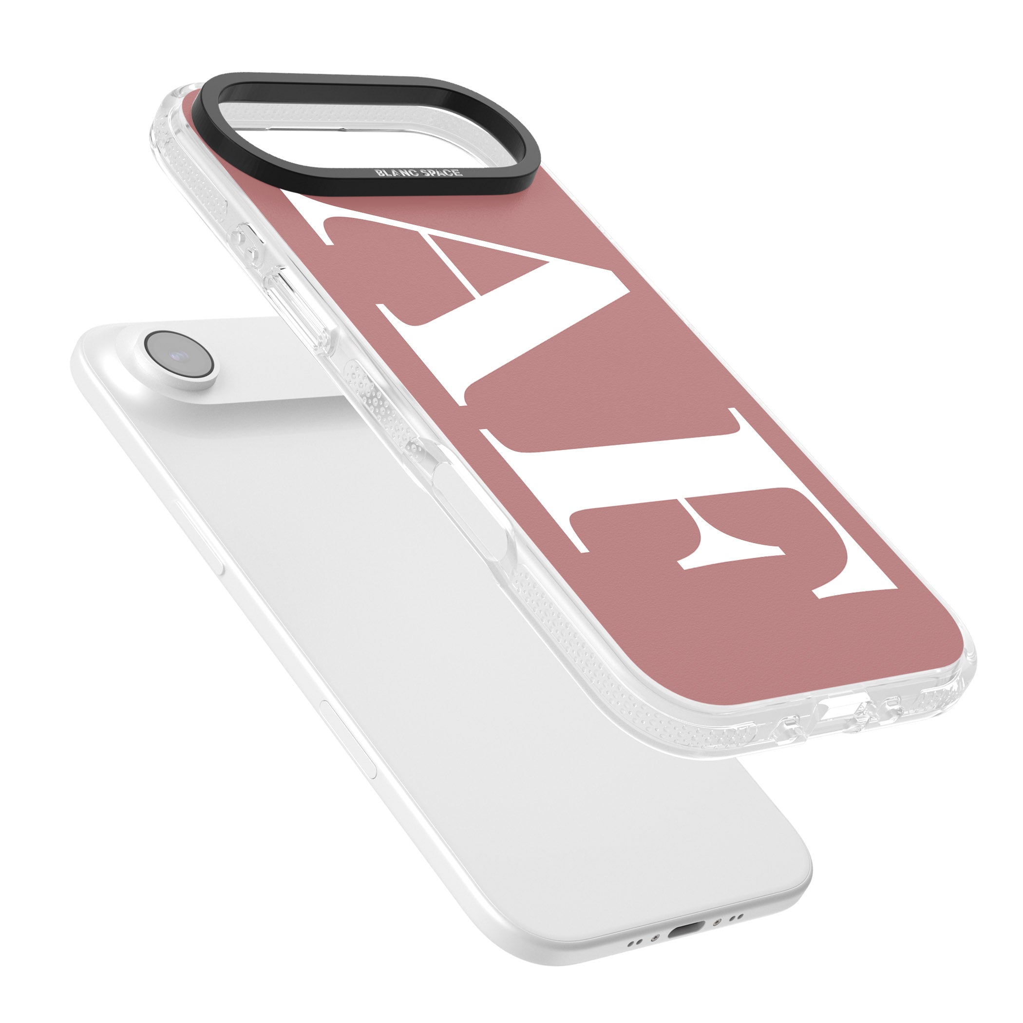 Personalised White & Rose Letters iPhone 17 Air Impact Air Clear Phone Case Colours