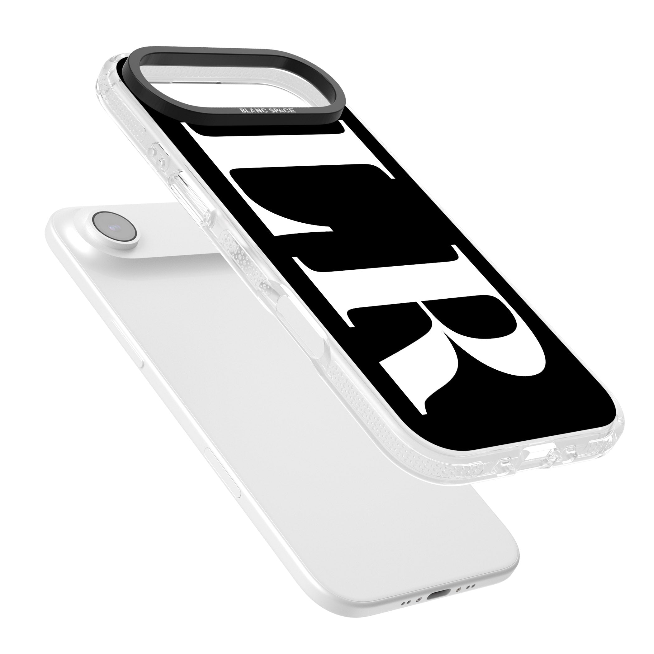 Personalised White & Black Letters iPhone 17 Air Impact Air Clear Phone Case Colours