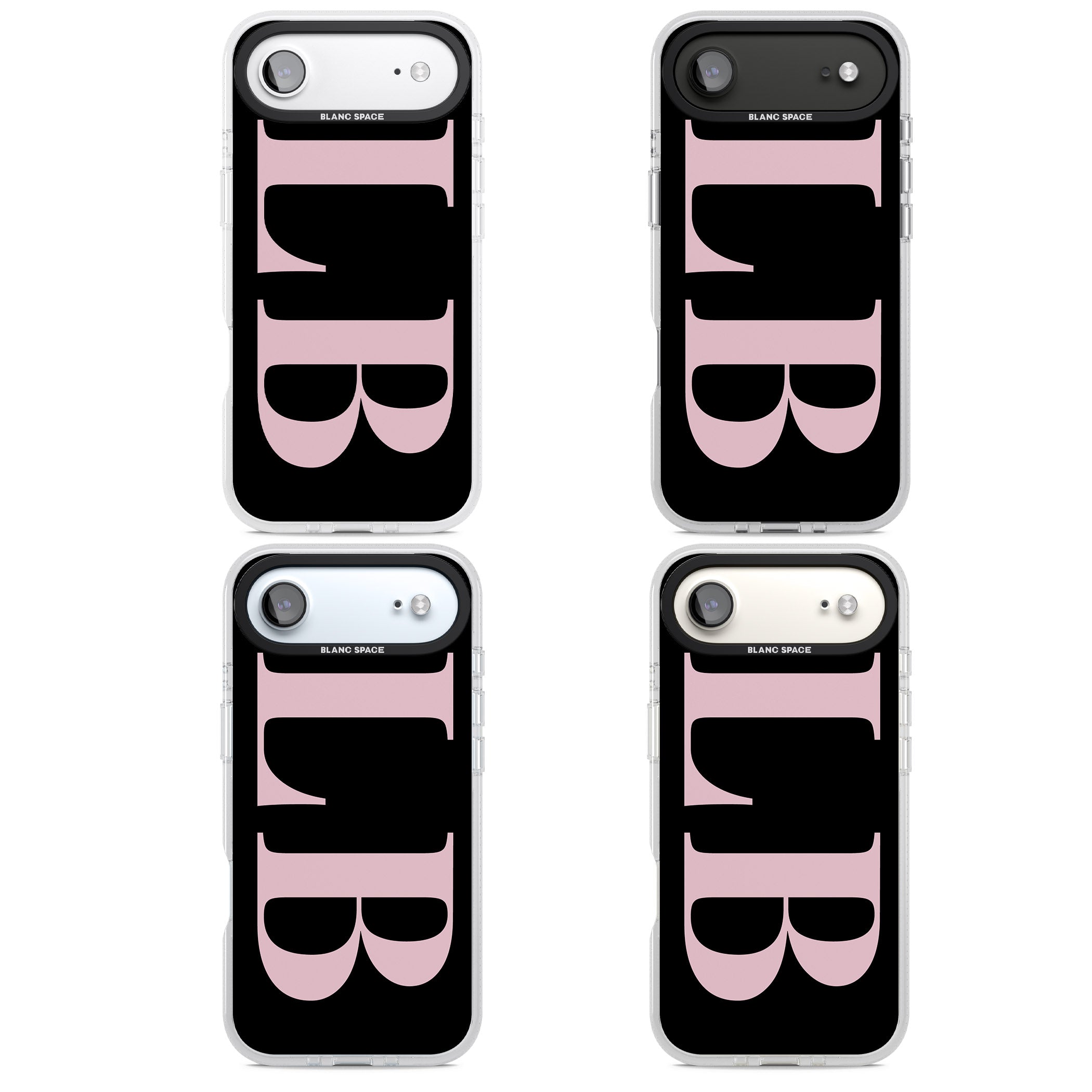 Personalised Pink & Black Green Letters iPhone 17 Air Impact Air Clear Phone Case APT Impact Protection