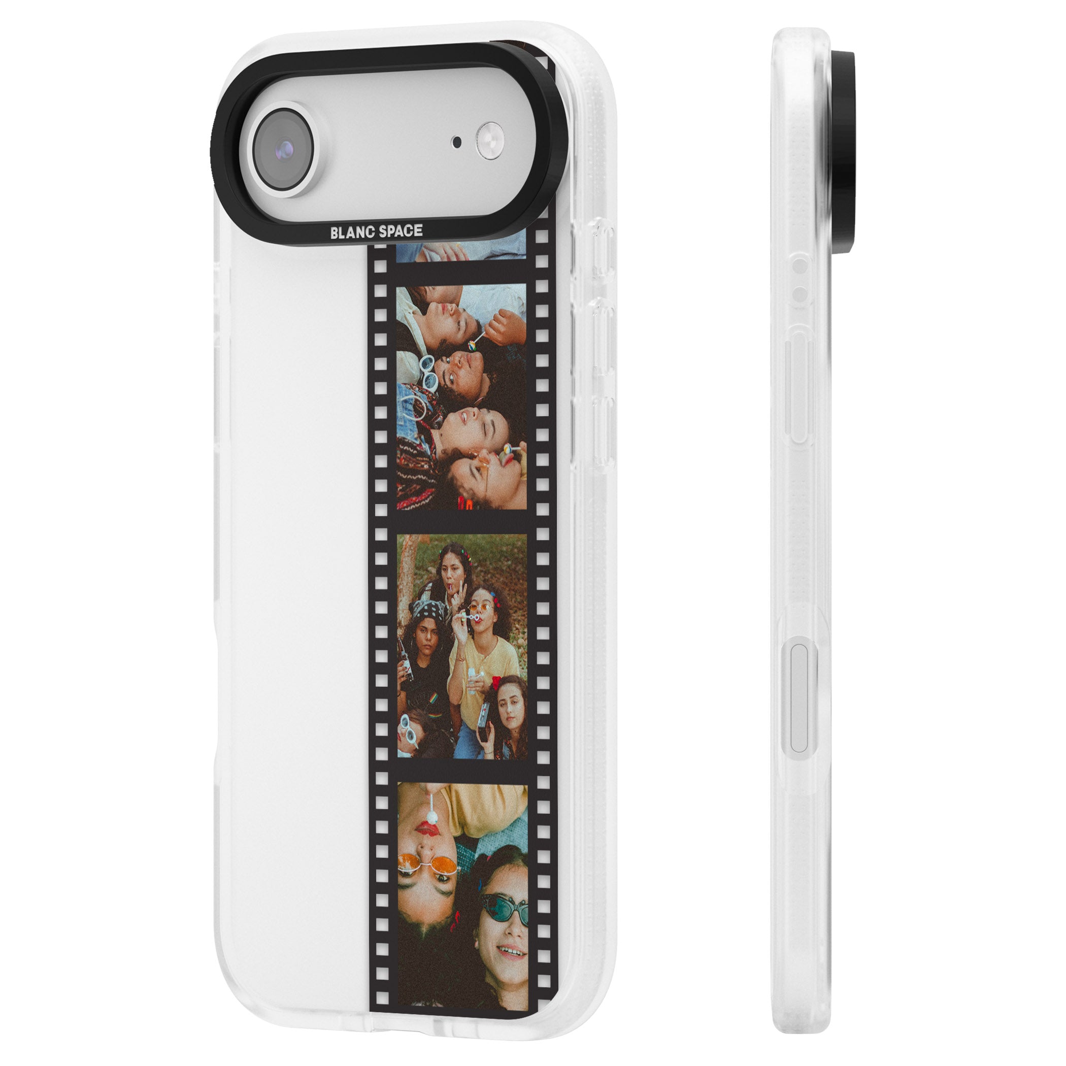 Personalised Photo Film Strip iPhone 17 Air Impact Air Clear Phone Case Side Profile