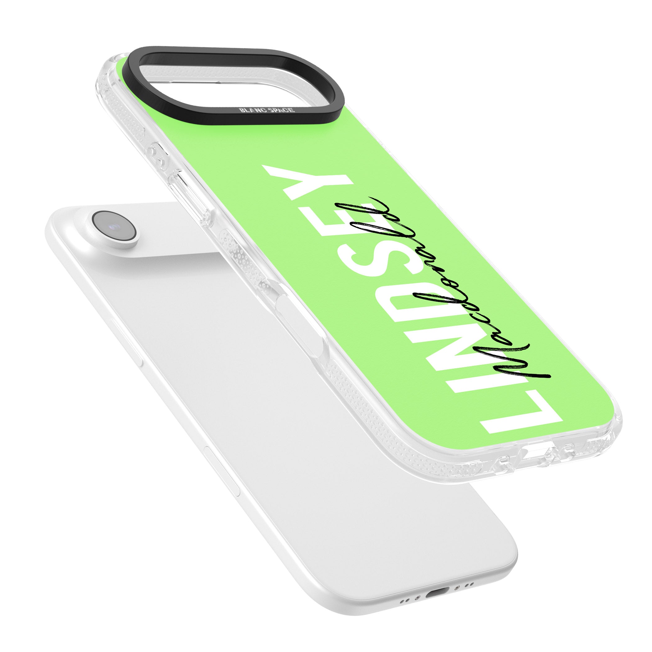 Personalised Bold Name: Lime iPhone 17 Air Impact Air Clear Phone Case Colours