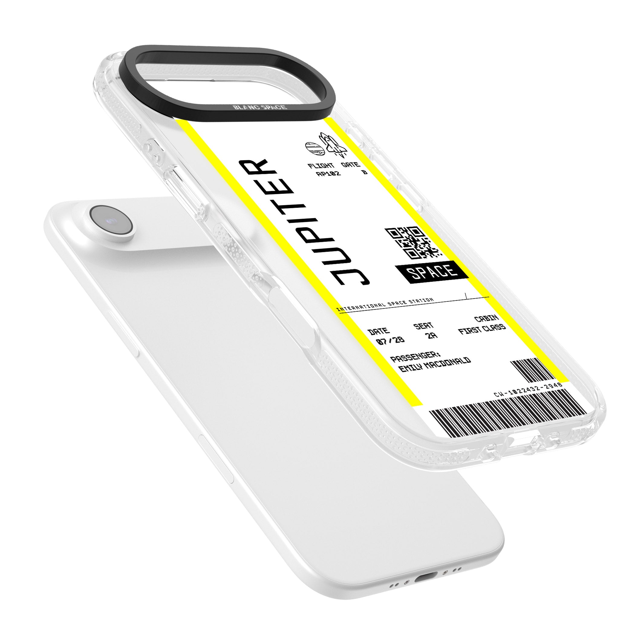Personalised Jupiter Travel Ticket iPhone 17 Air Impact Air Clear Phone Case Colours