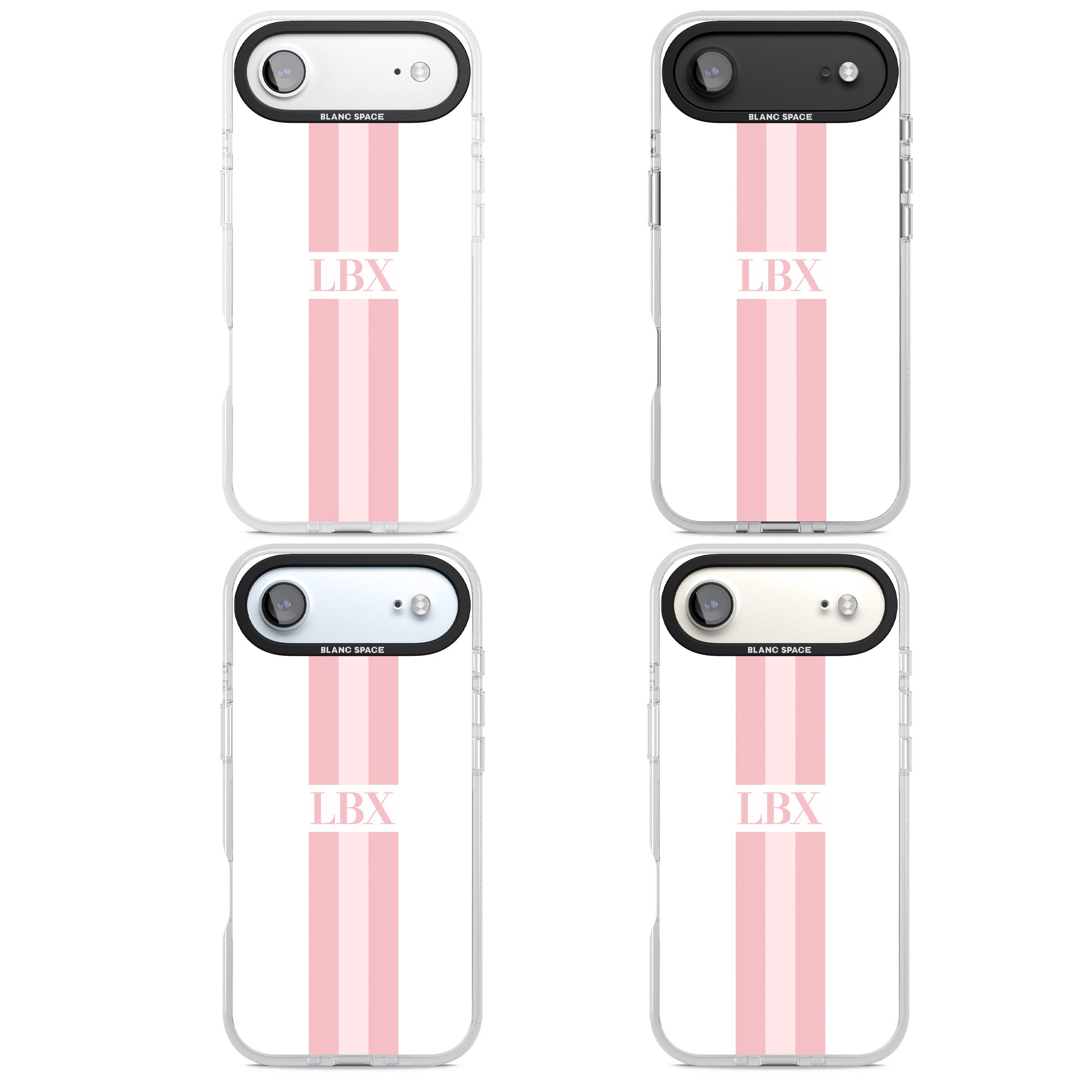 Personalised Minimal Pink Stripe iPhone 17 Air Impact Air Clear Phone Case APT Impact Protection
