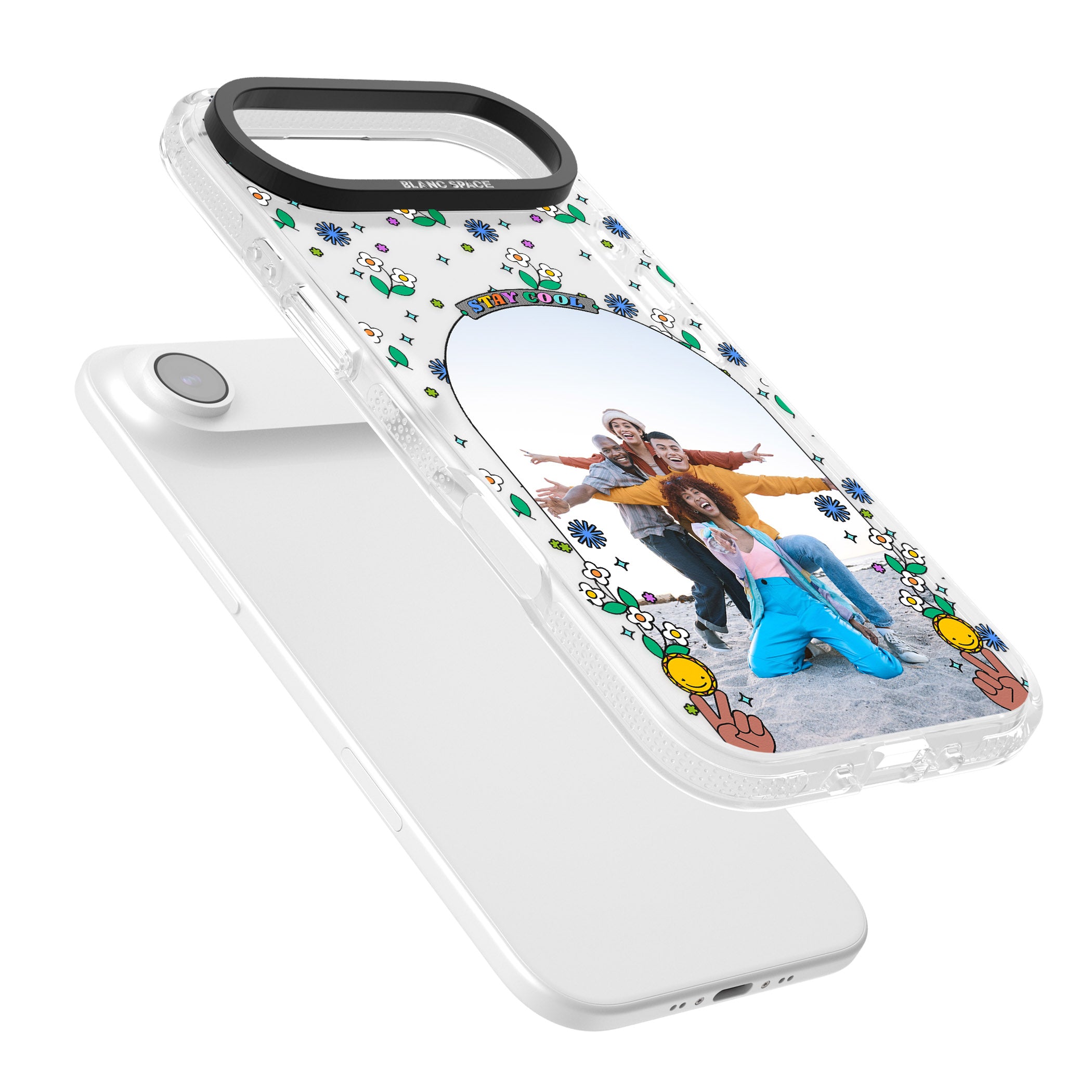 Personalised Summer Photo Frame iPhone 17 Air Impact Air Clear Phone Case Colours