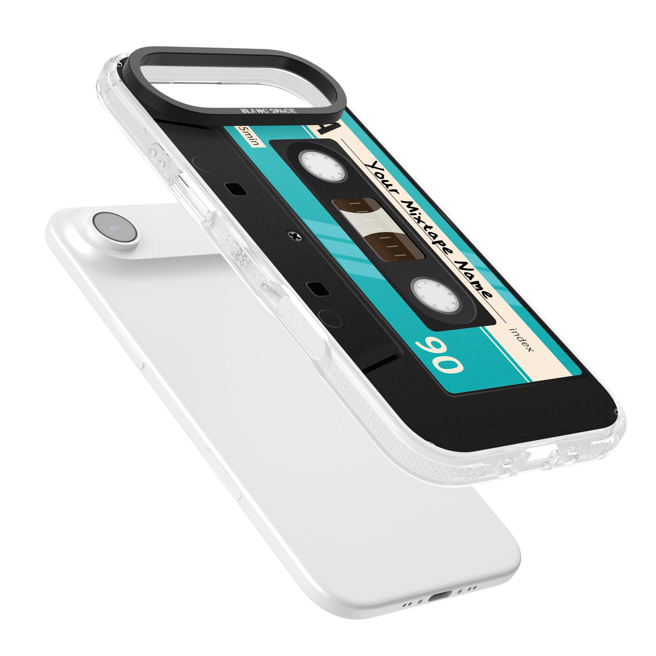 Personalised Retro Mixtape Dark iPhone 17 Air Impact Air Clear Phone Case Colours