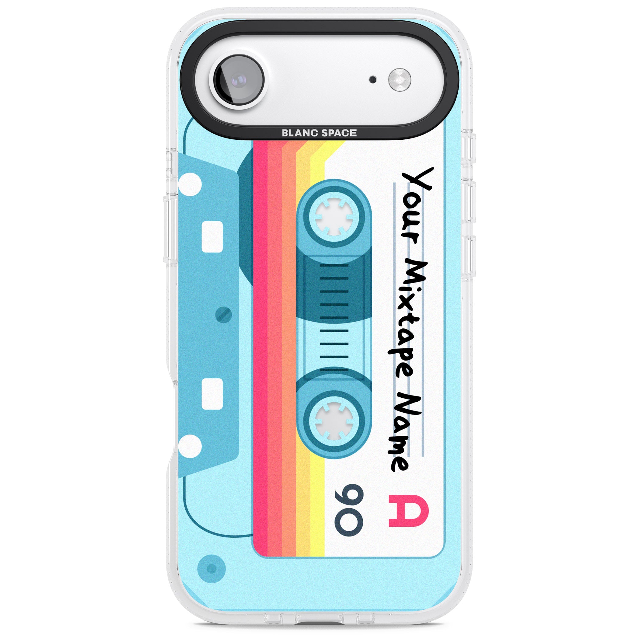 Personalised Retro Mixtape Sporty iPhone 17 Air Impact Air Clear Phone Case