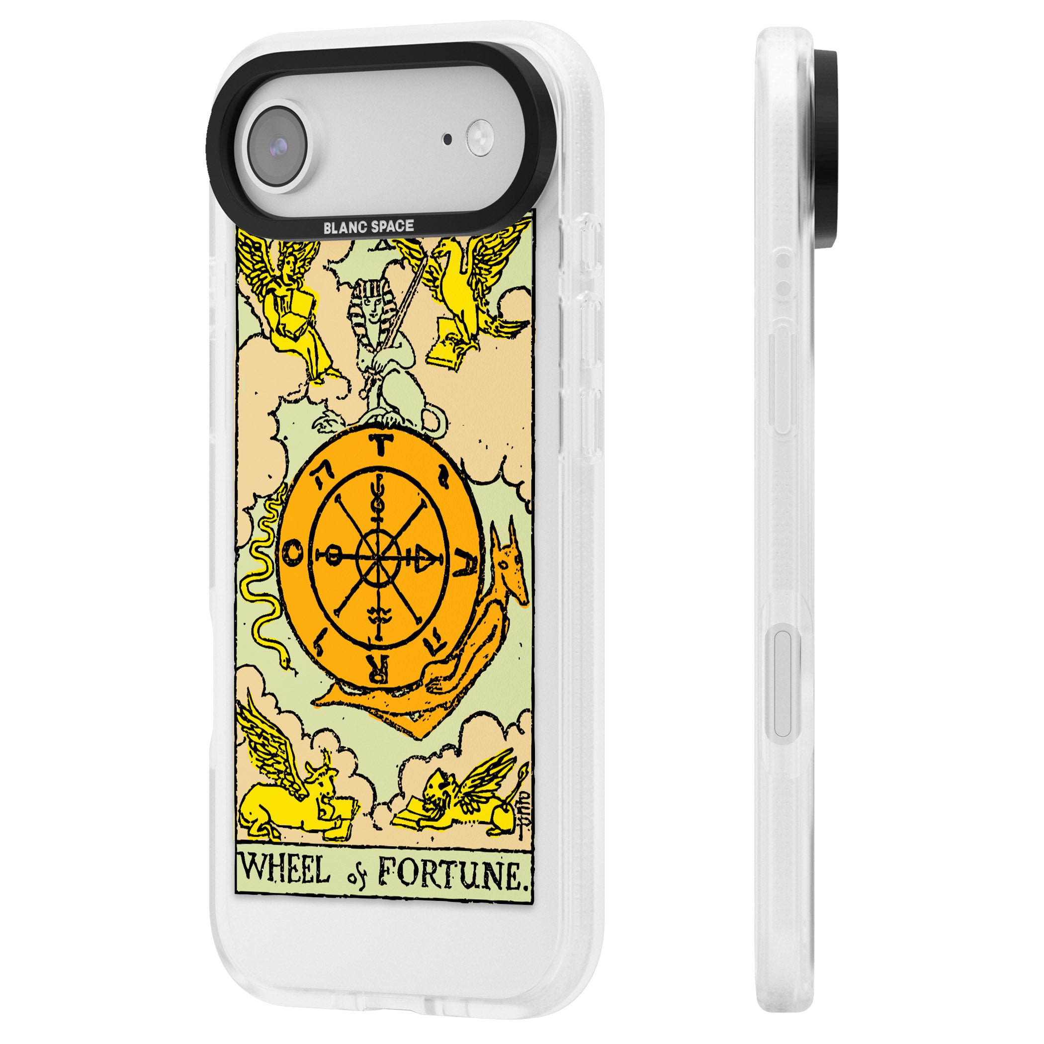 Personalised Wheel Of Fortune Tarot Card (Color) iPhone 17 Air Impact Air Clear Phone Case Side Profile