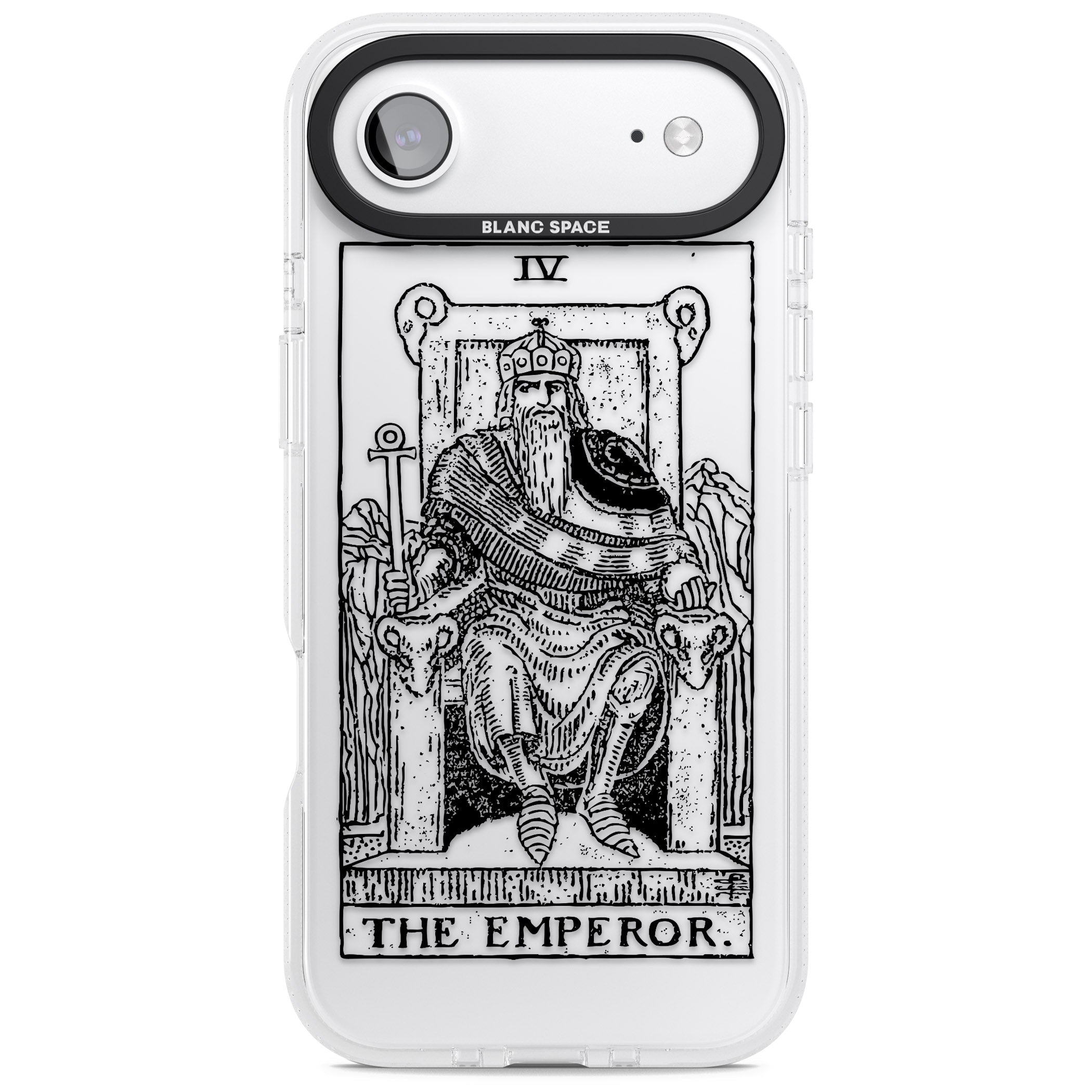 Personalised The Emperor Tarot iPhone 17 Air Impact Air Clear Phone Case