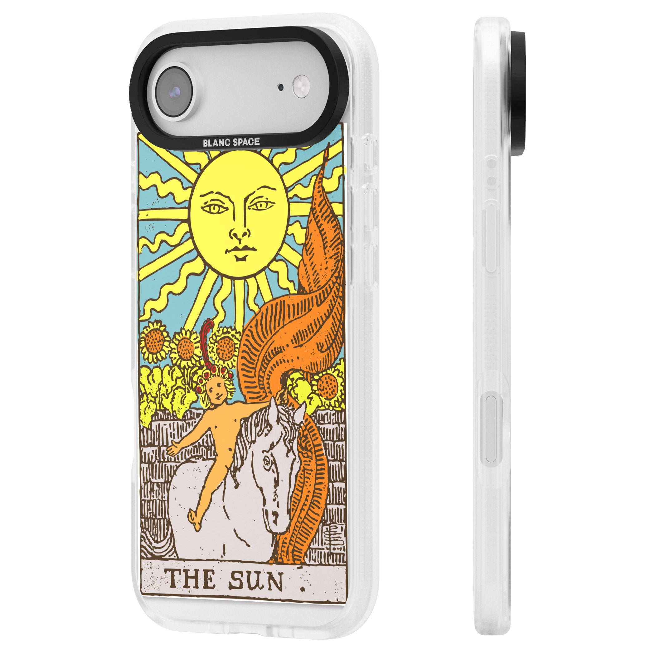 Personalised The Sun Tarot Card (Color) iPhone 17 Air Impact Air Clear Phone Case Side Profile