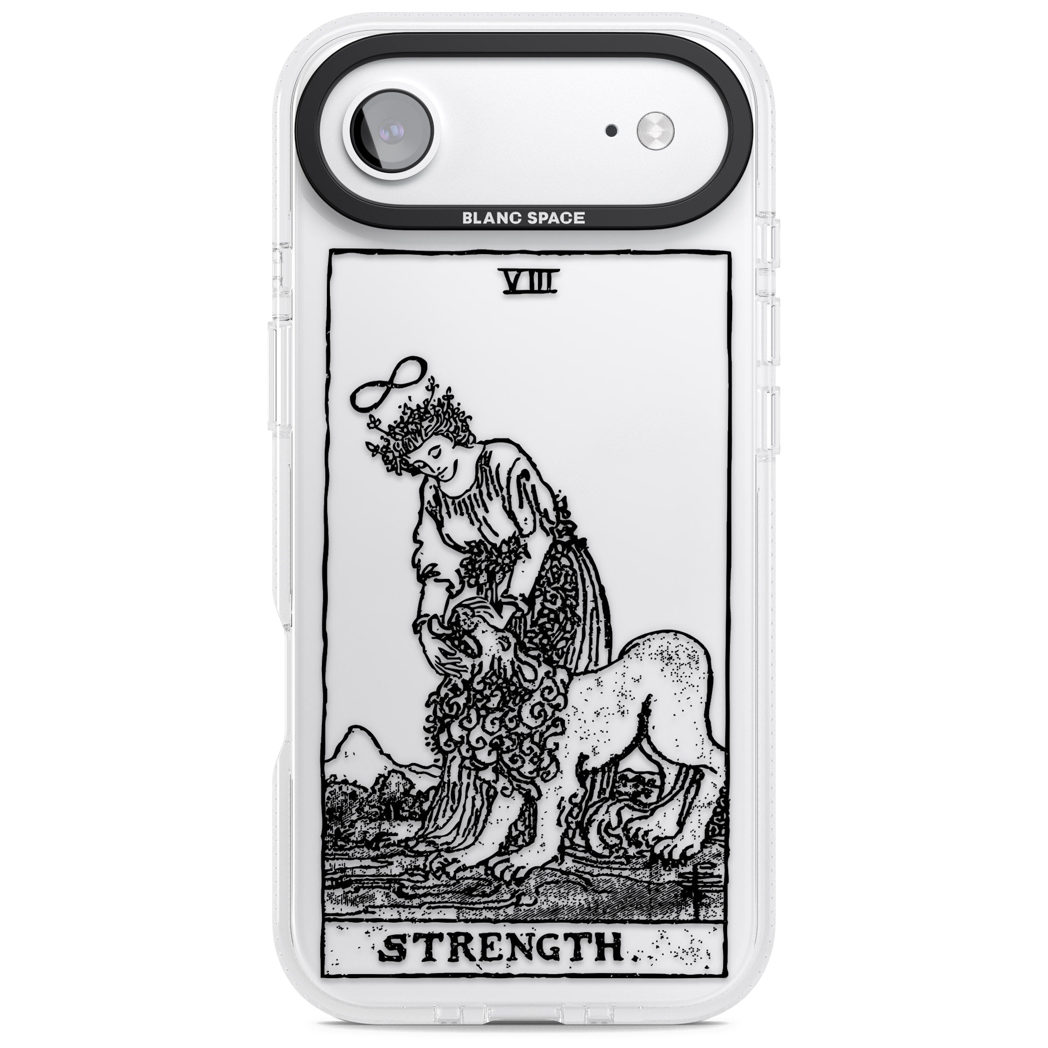 Personalised Strength Tarot Card (Clear) iPhone 17 Air Impact Air Clear Phone Case