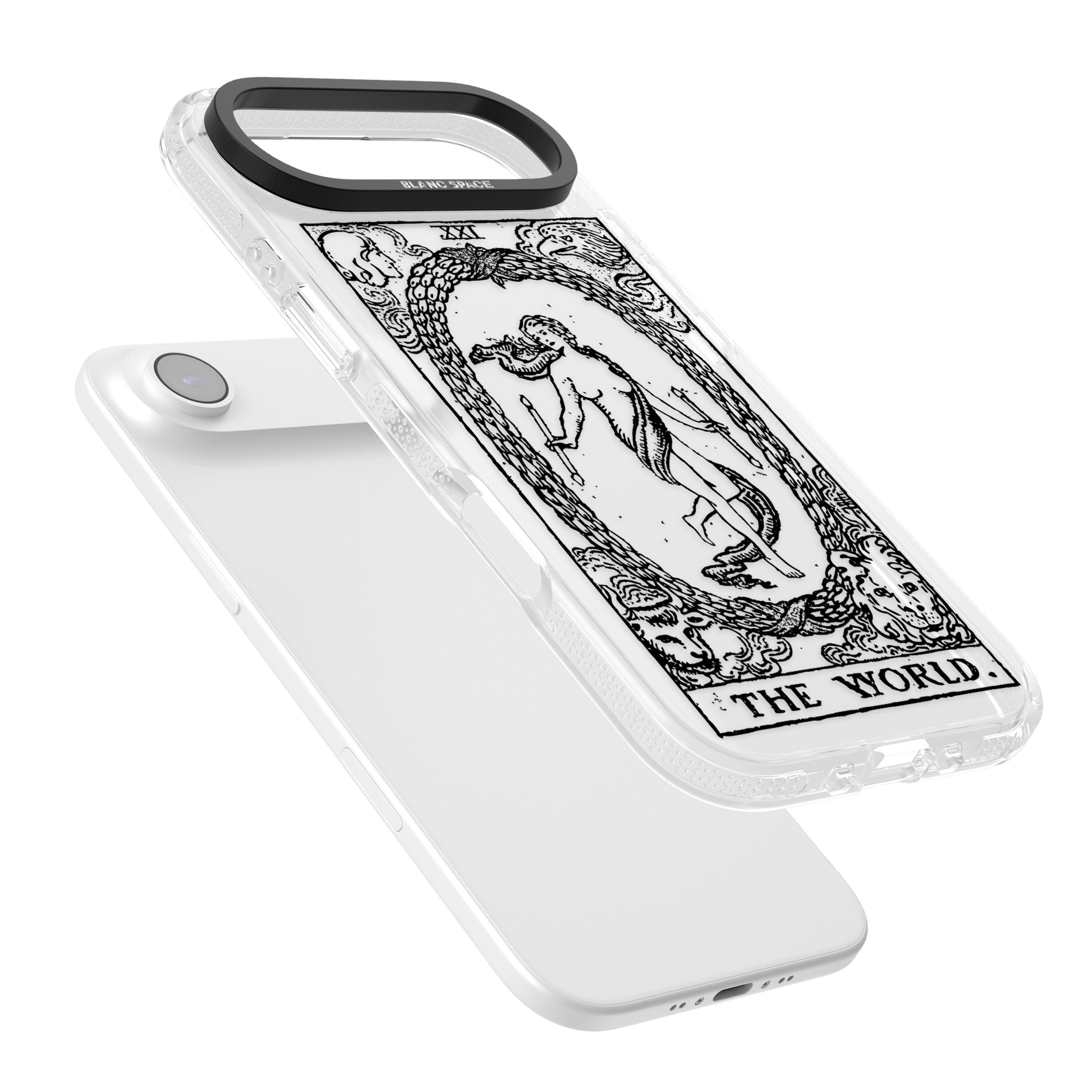 Personalised The World Tarot Card (Clear) iPhone 17 Air Impact Air Clear Phone Case Colours