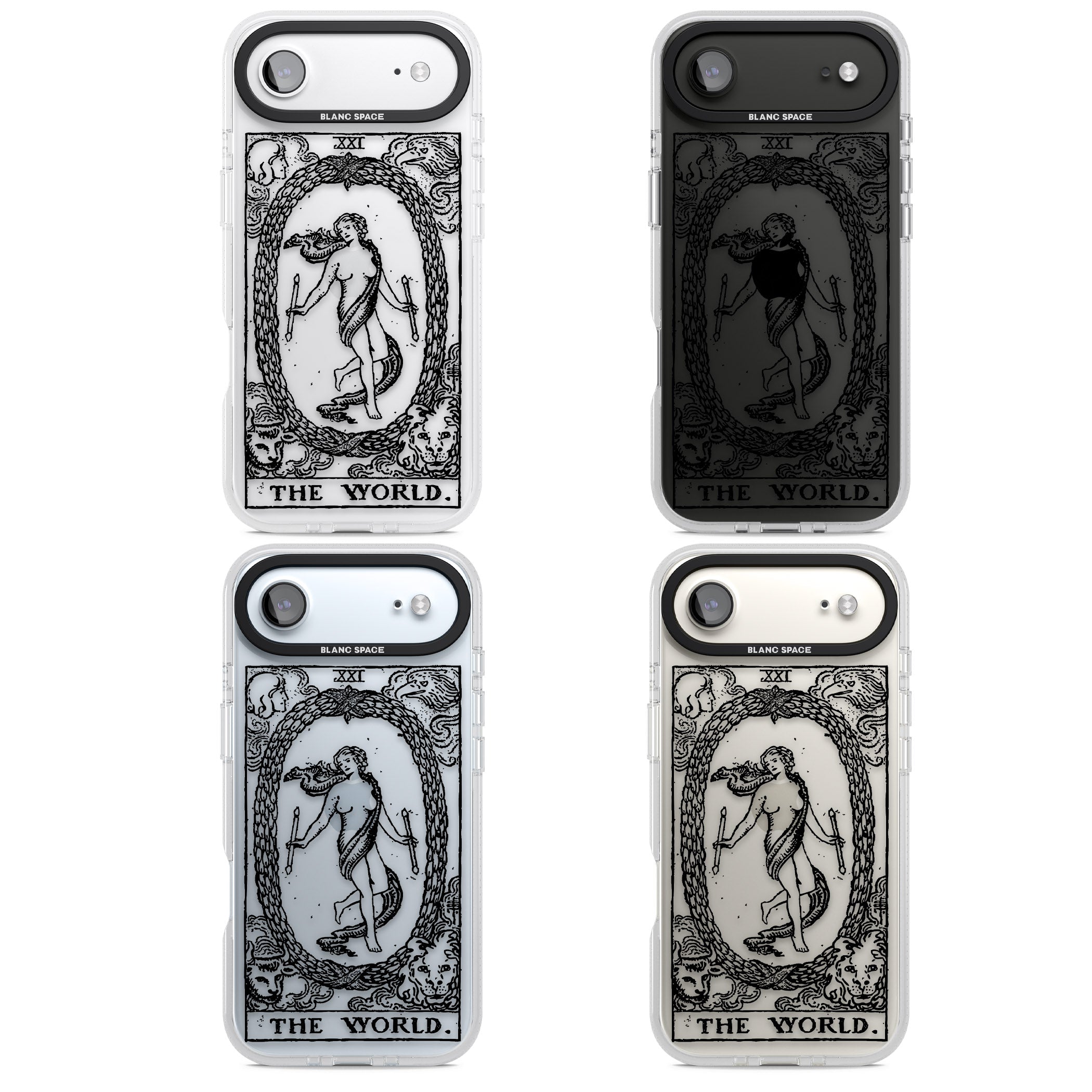 Personalised The World Tarot Card (Clear) iPhone 17 Air Impact Air Clear Phone Case APT Impact Protection