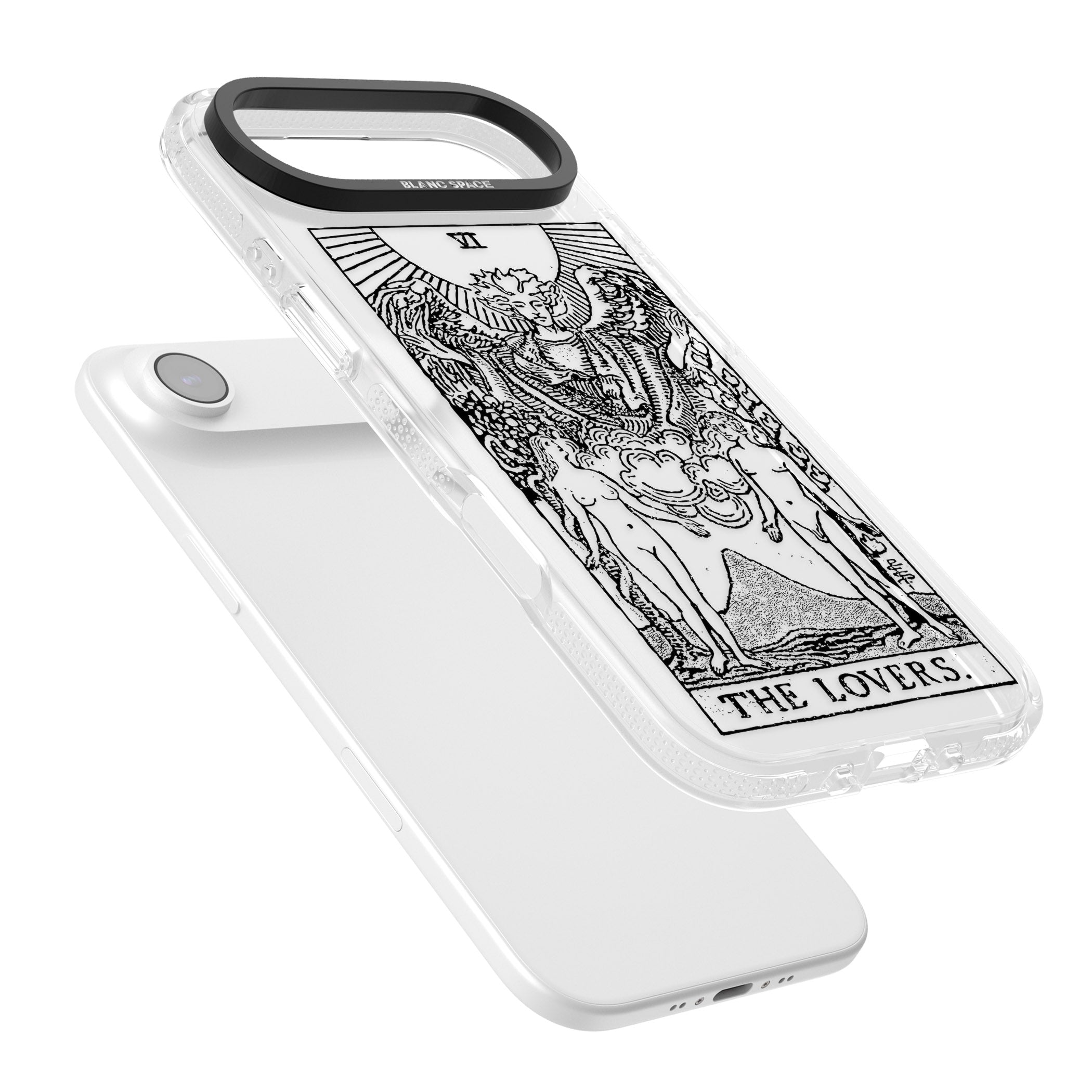 Personalised The Lovers Tarot Card (Clear) iPhone 17 Air Impact Air Clear Phone Case Colours