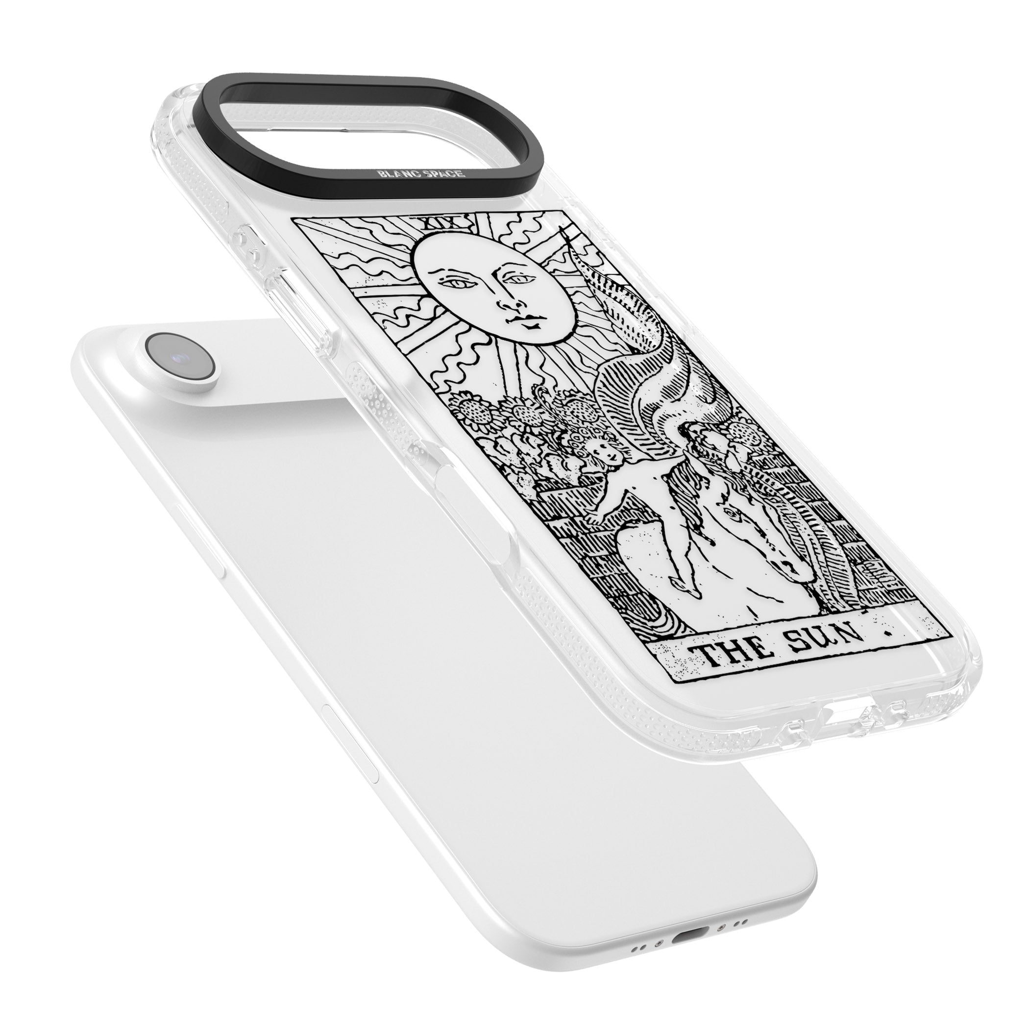 Personalised The Sun Tarot Card (Clear) iPhone 17 Air Impact Air Clear Phone Case Colours