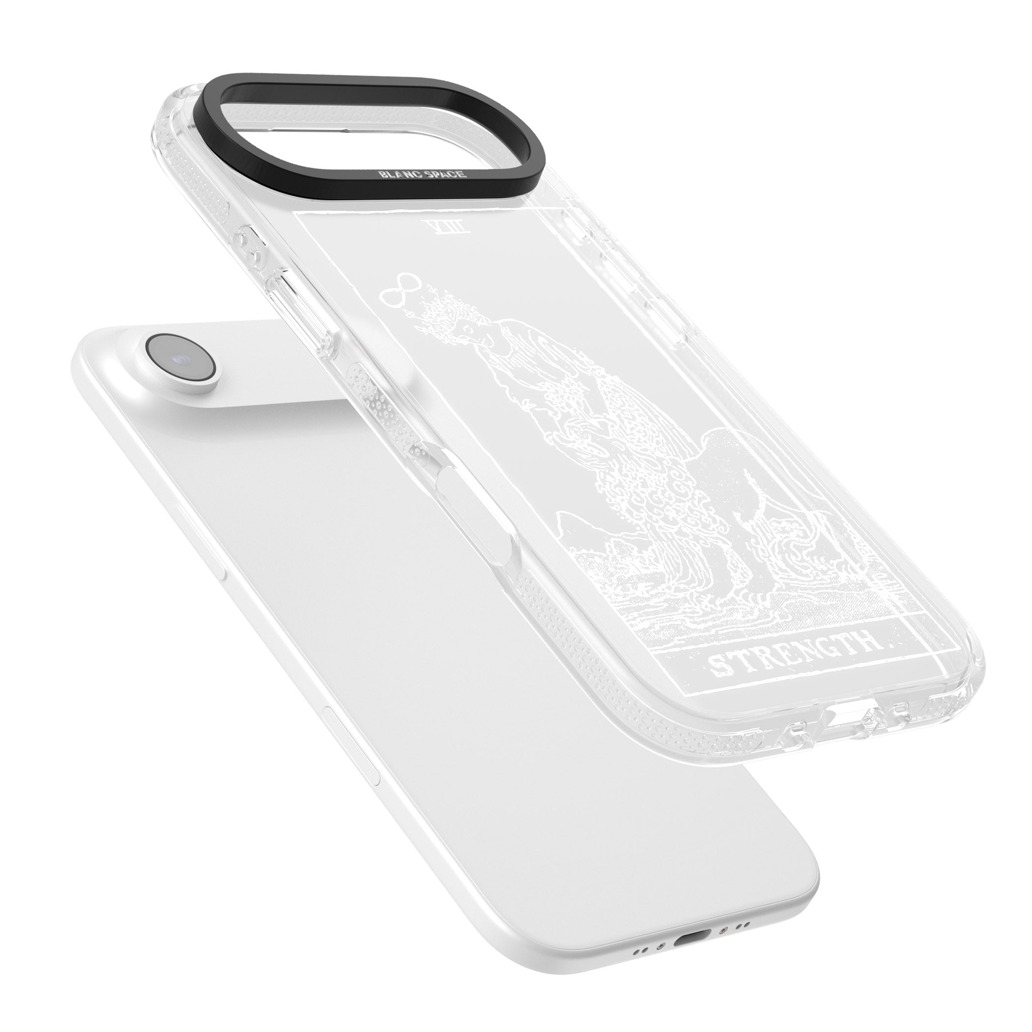 Personalised Strength Tarot Card (White) iPhone 17 Air Impact Air Clear Phone Case Colours