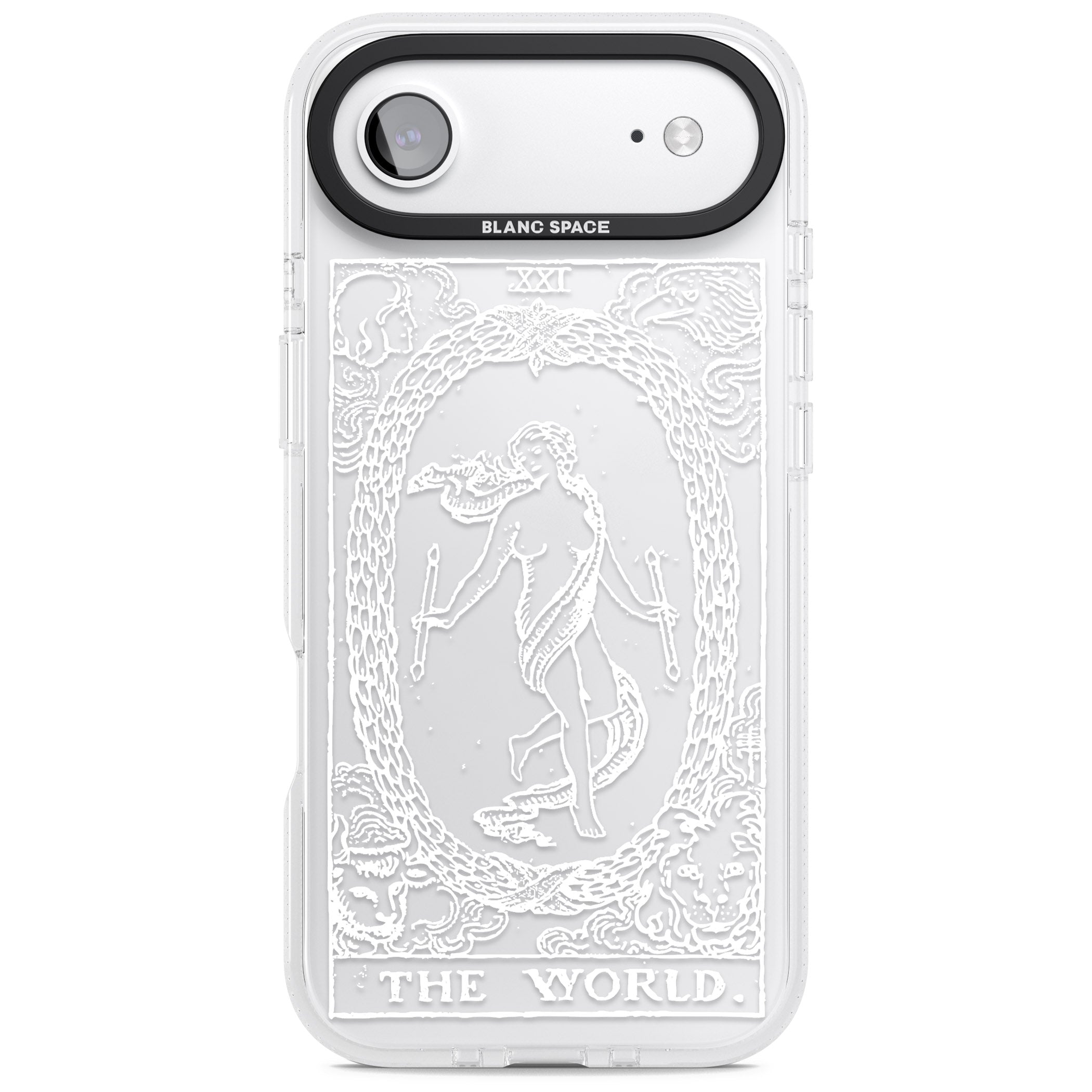 Personalised The World Tarot Card (White) iPhone 17 Air Impact Air Clear Phone Case