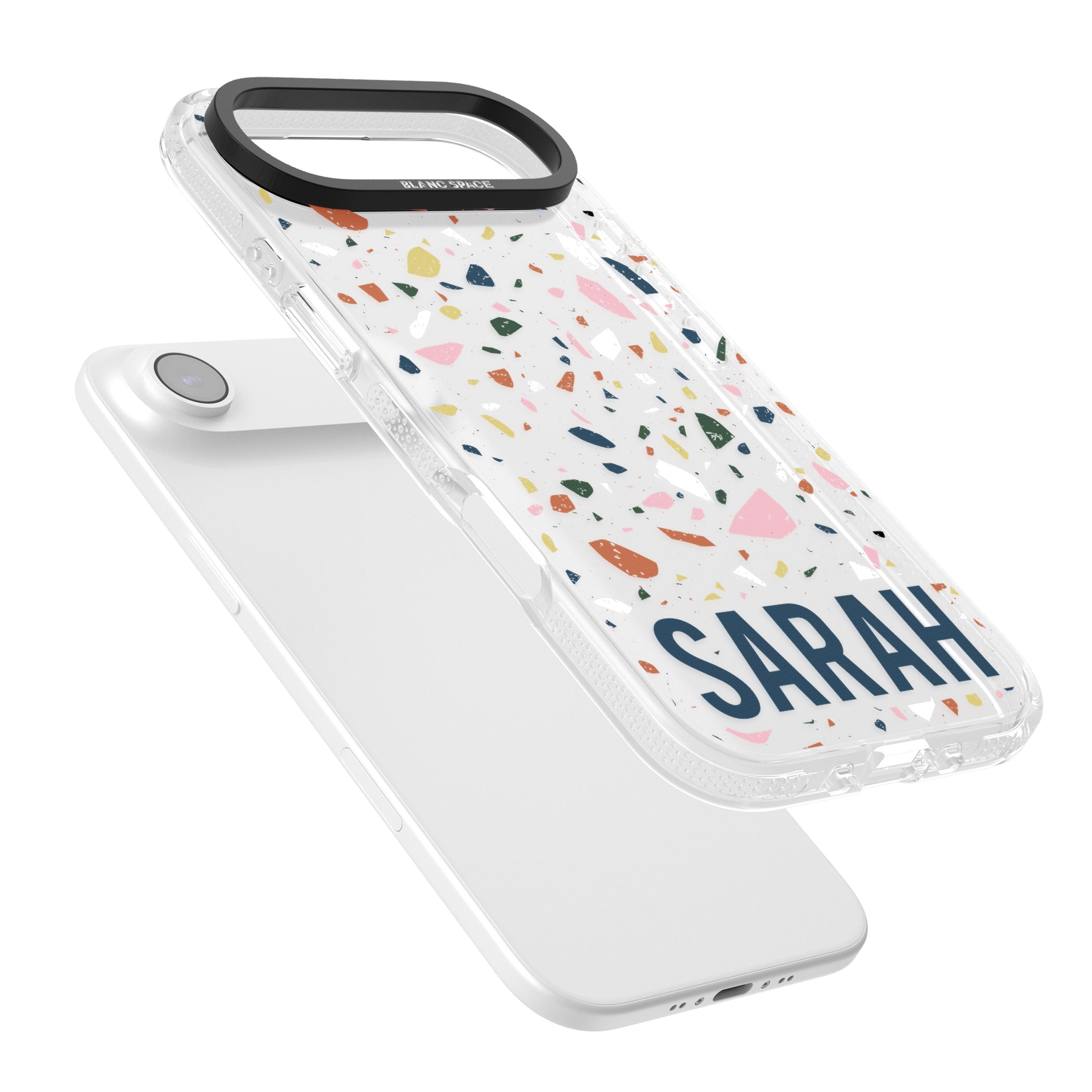 Personalised Terrazzo iPhone 17 Air Impact Air Clear Phone Case Colours