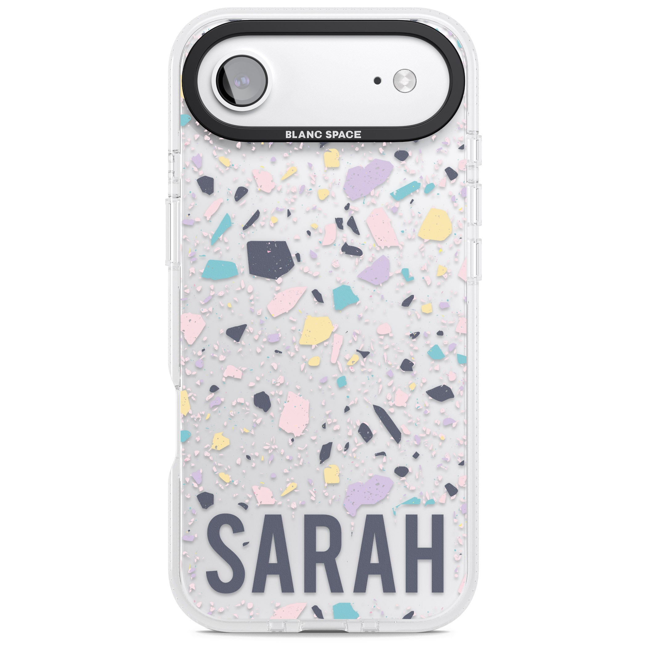 Personalised Pastel Terrazzo iPhone 17 Air Impact Air Clear Phone Case