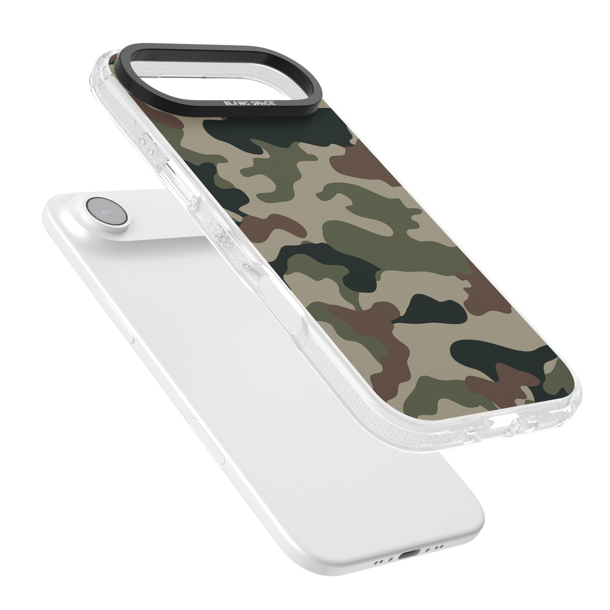 Green And Brown Camo iPhone 17 Air Impact Air Clear Phone Case Colours