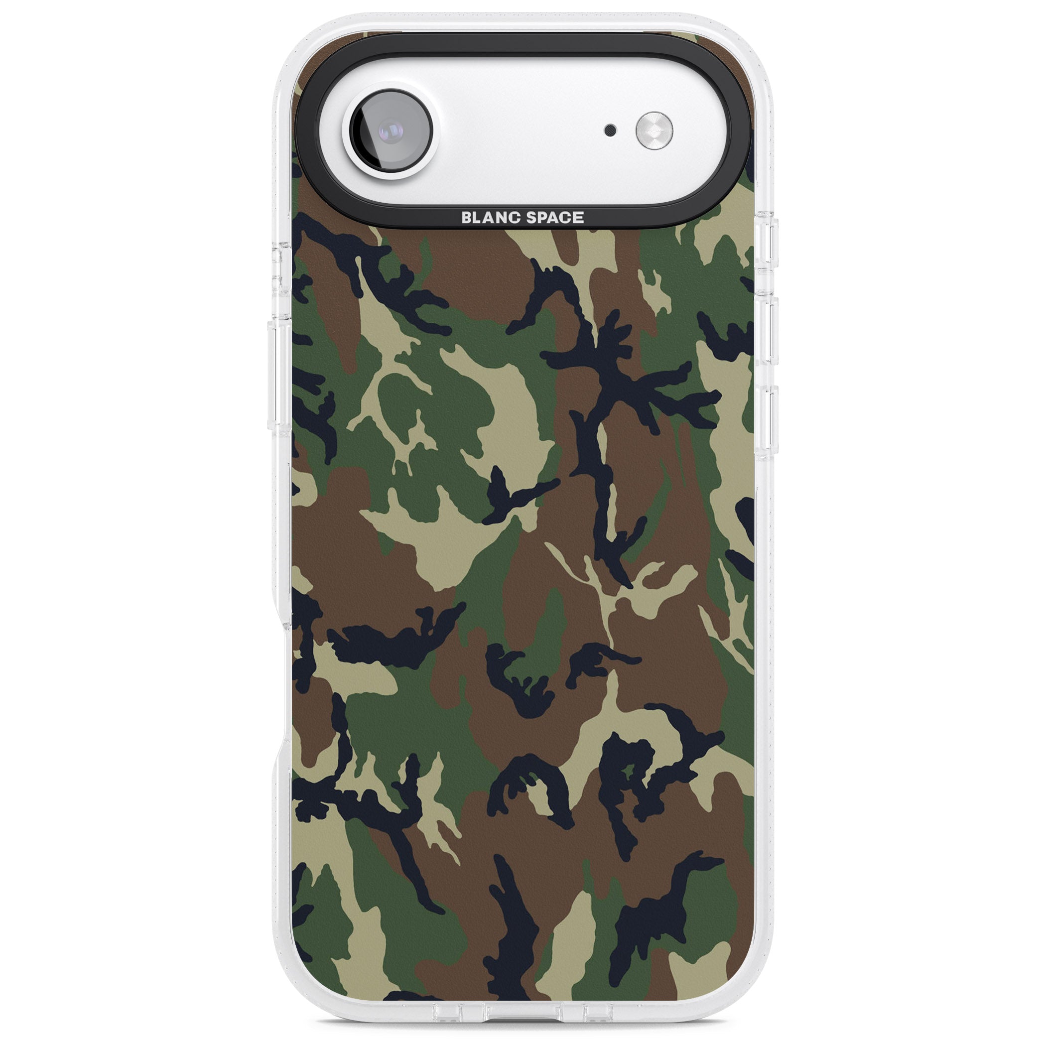 Forest Green Camo iPhone 17 Air Impact Air Clear Phone Case