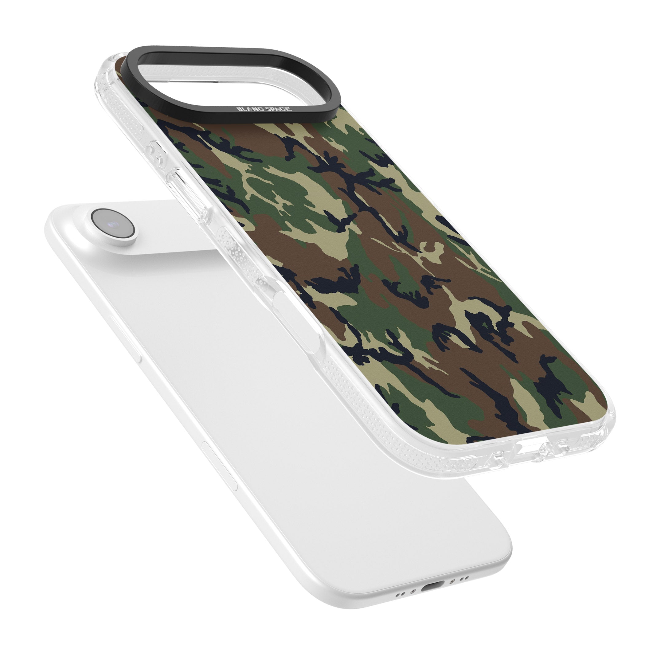 Forest Green Camo iPhone 17 Air Impact Air Clear Phone Case Colours