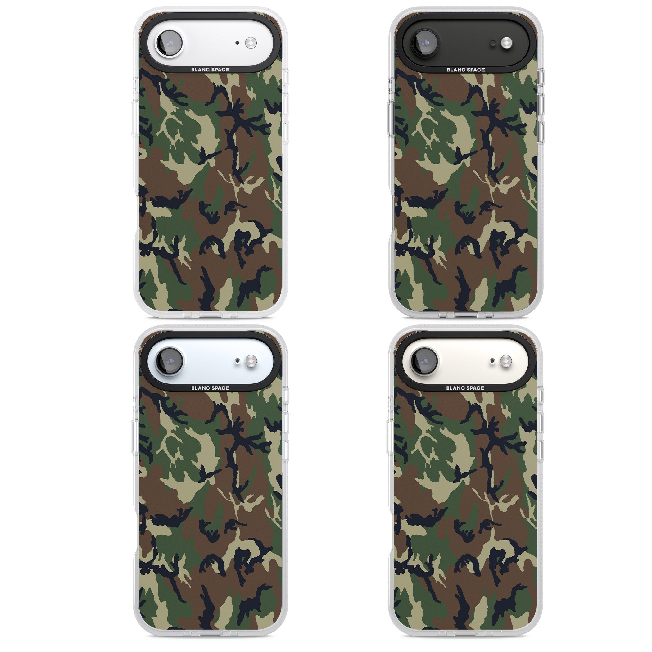 Forest Green Camo iPhone 17 Air Impact Air Clear Phone Case APT Impact Protection