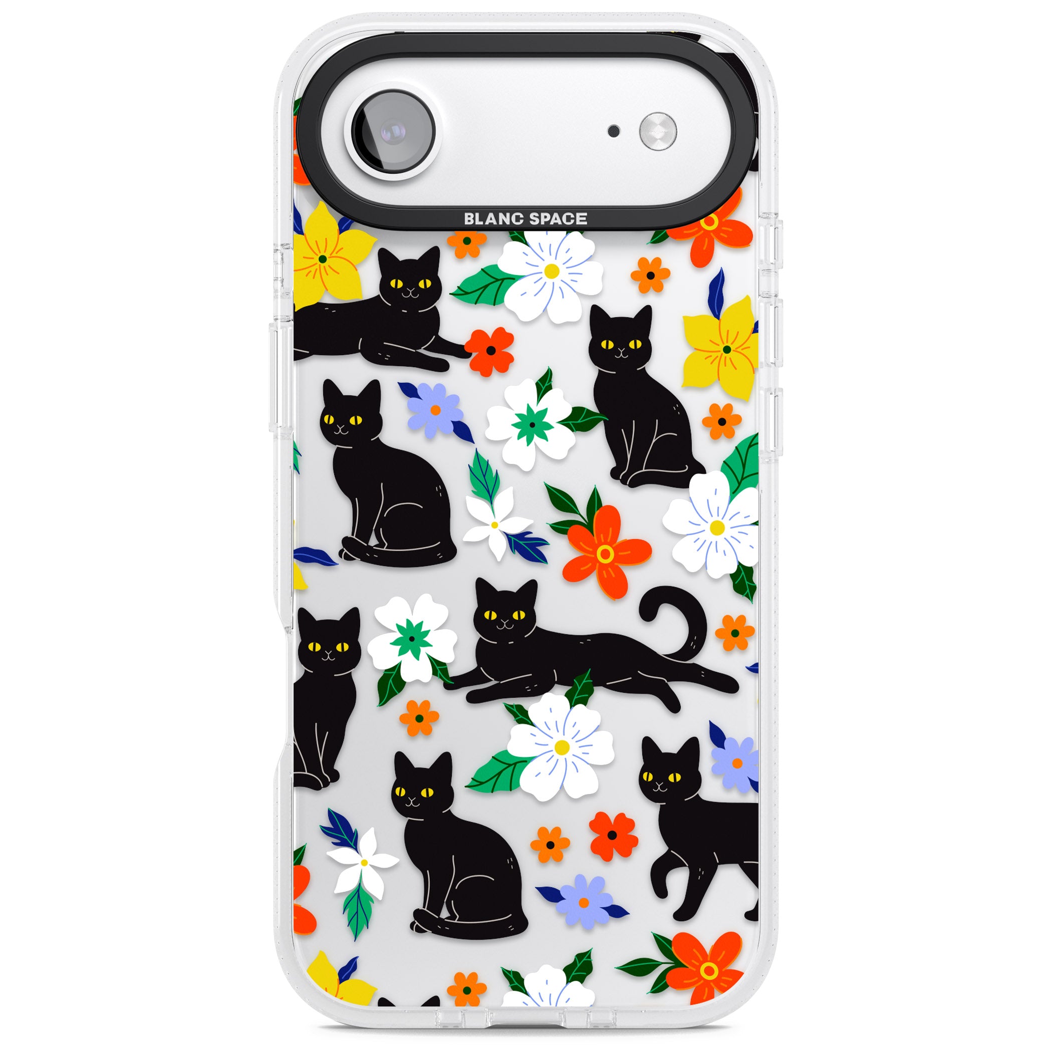 Cats Flowers iPhone 17 Air Impact Air Clear Phone Case