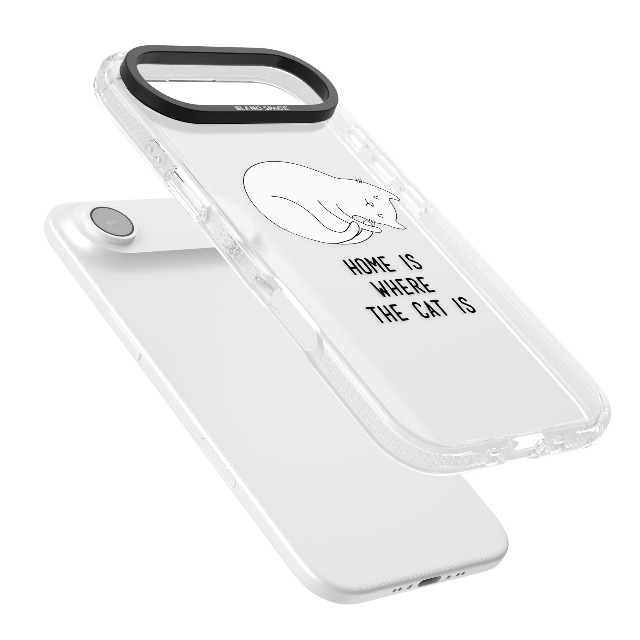 Home Is Where The Cat Is iPhone 17 Air Impact Air Clear Phone Case Colours