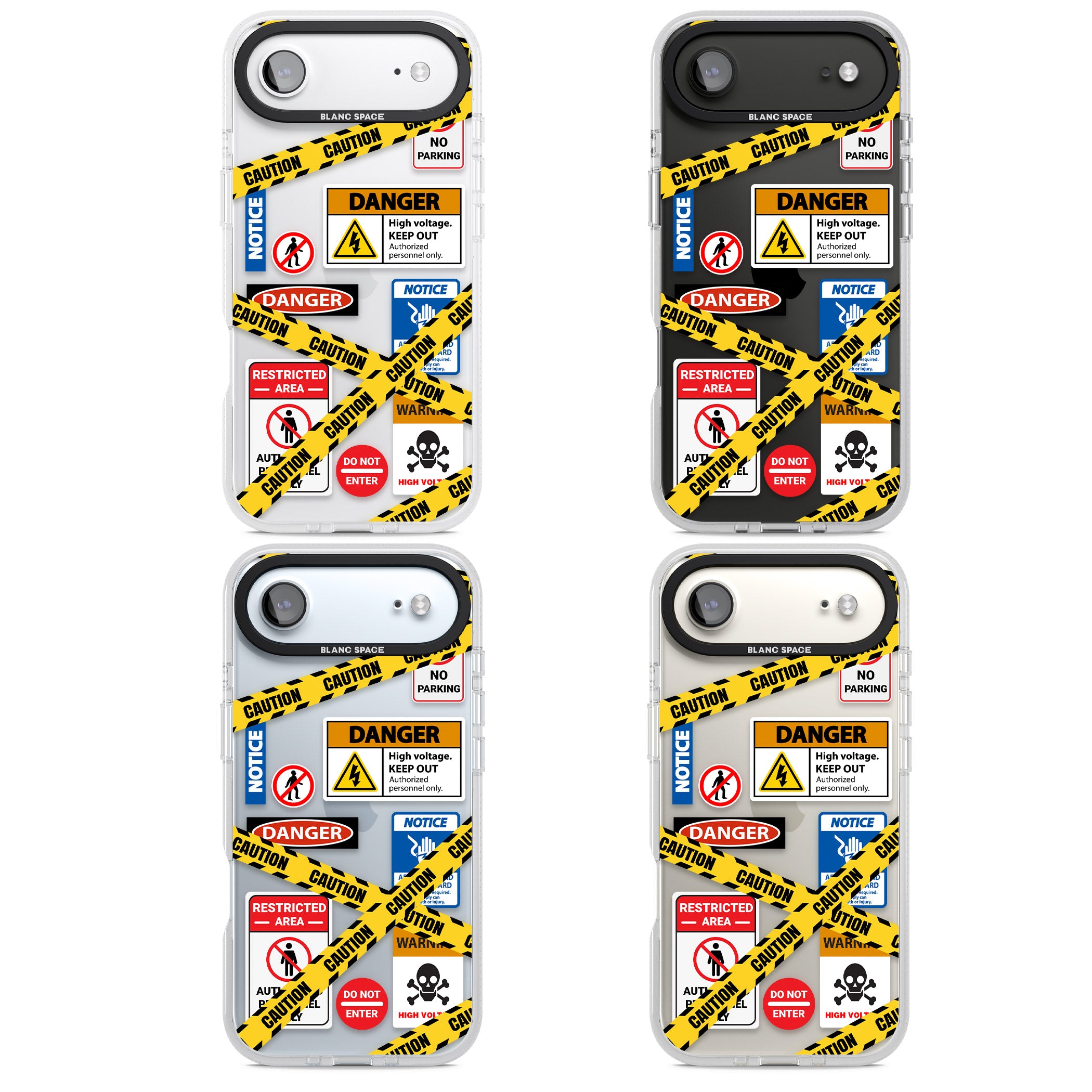Caution Sign iPhone 17 Air Impact Air Clear Phone Case APT Impact Protection