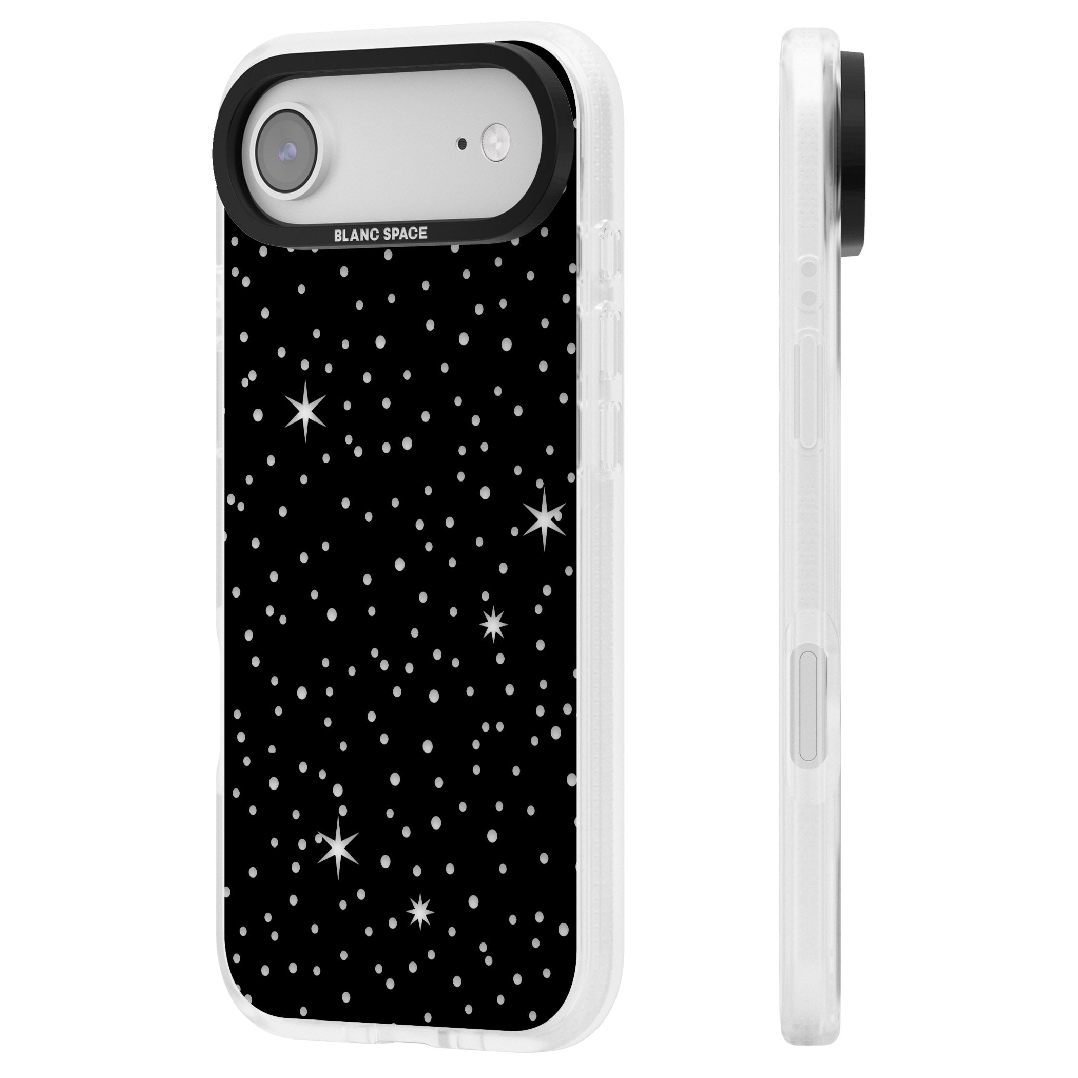 Celestial Cut Out Stars iPhone 17 Air Impact Air Clear Phone Case Side Profile