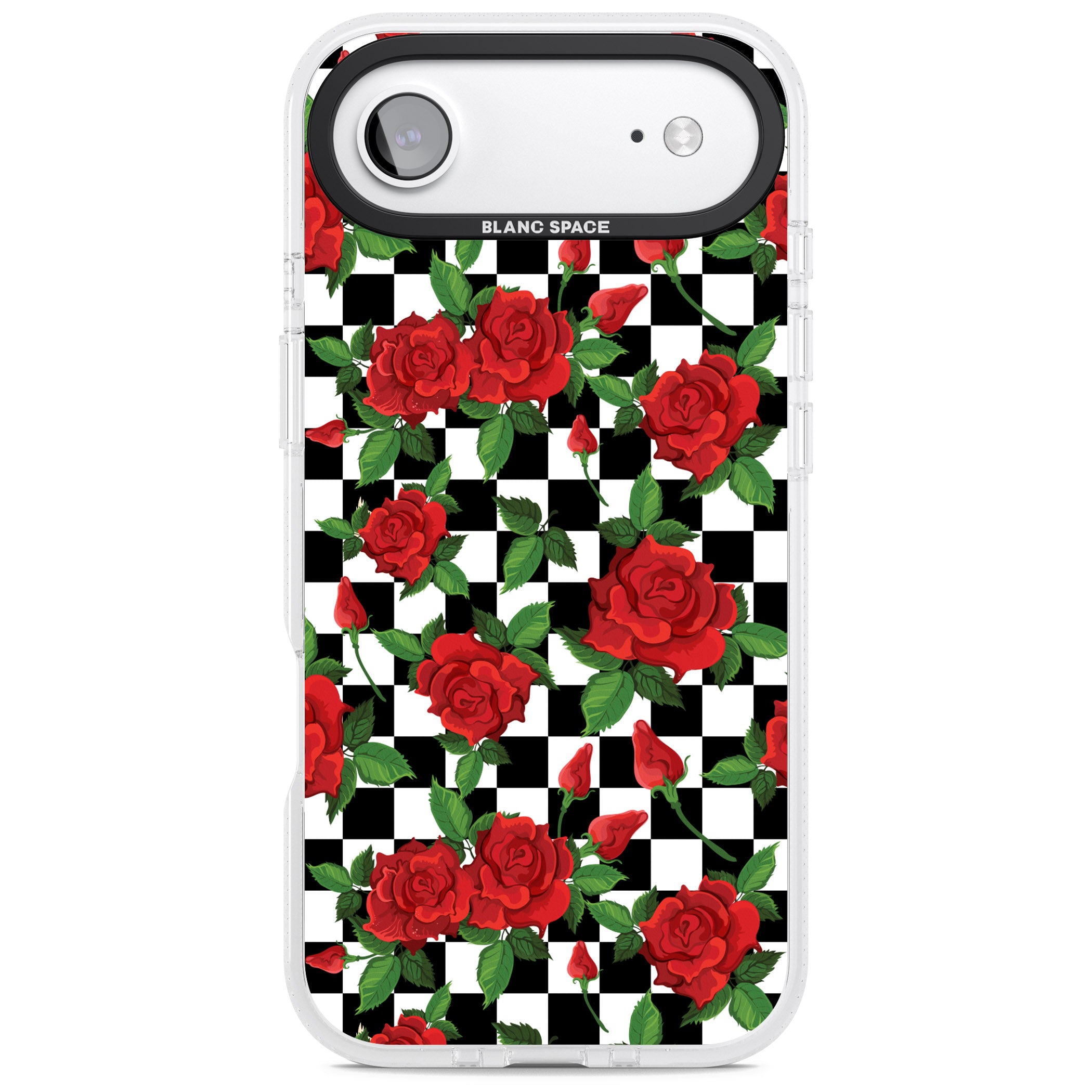 Checkered Roses iPhone 17 Air Impact Air Clear Phone Case