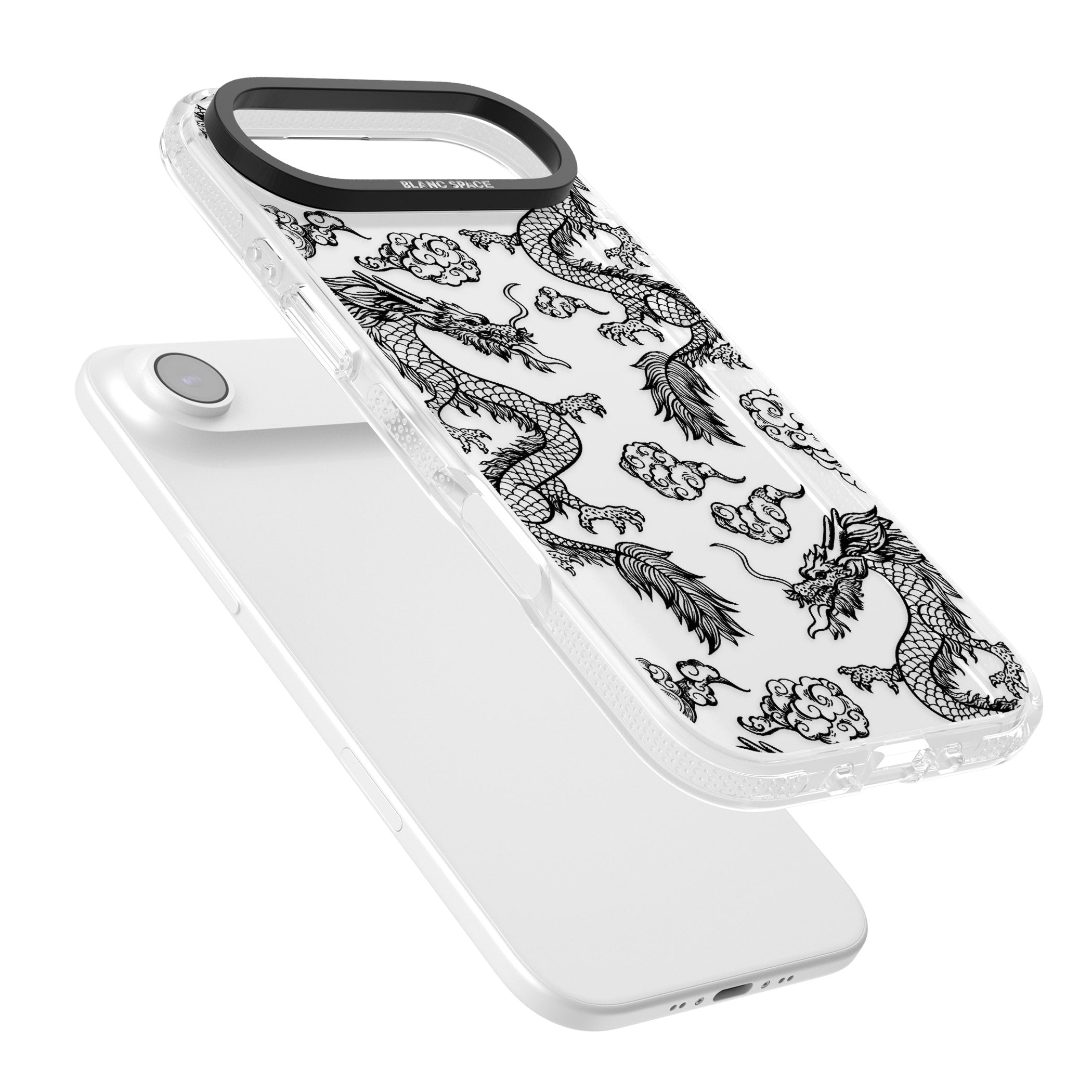 Black Dragon Pattern iPhone 17 Air Impact Air Clear Phone Case Colours