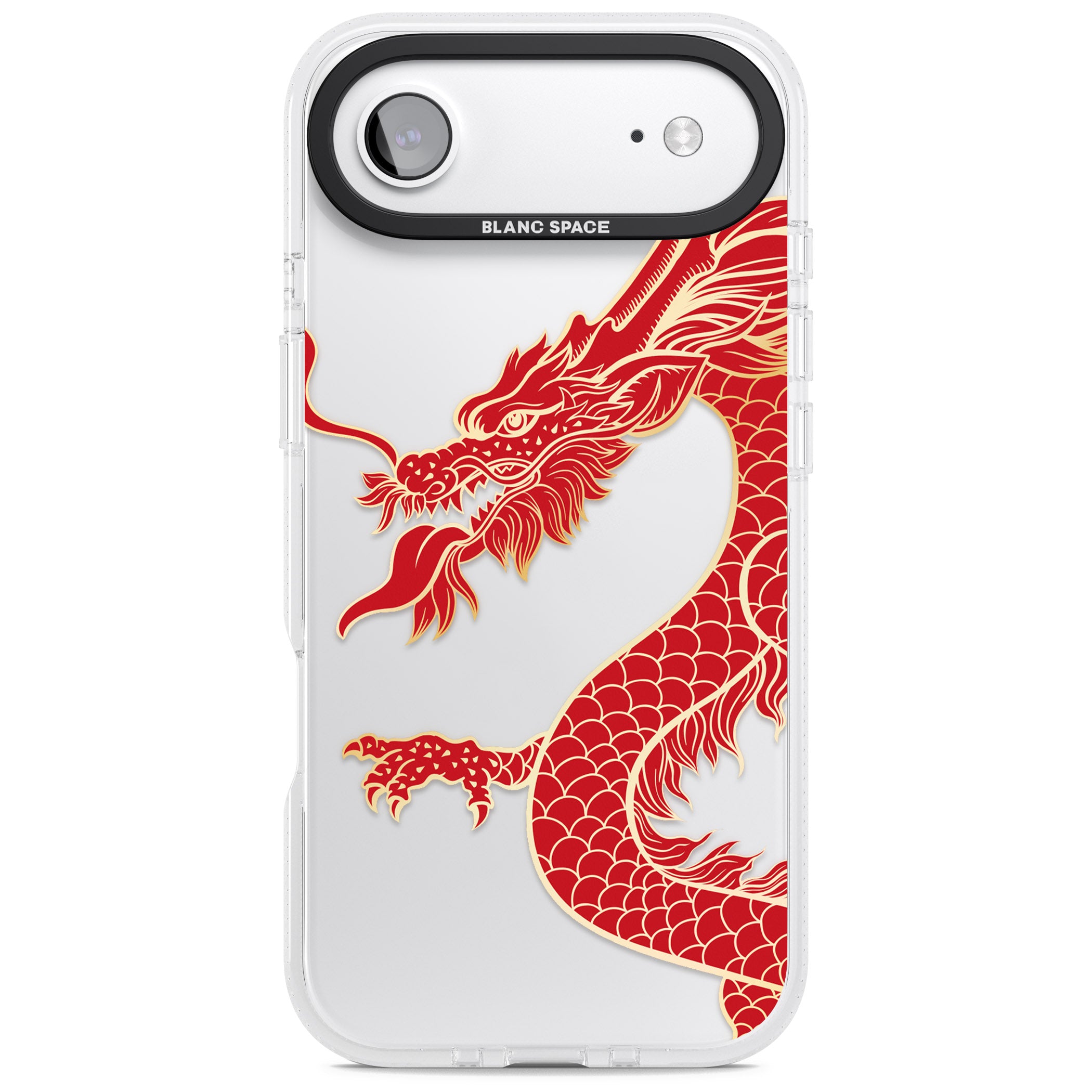 Large Red Dragon iPhone 17 Air Impact Air Clear Phone Case