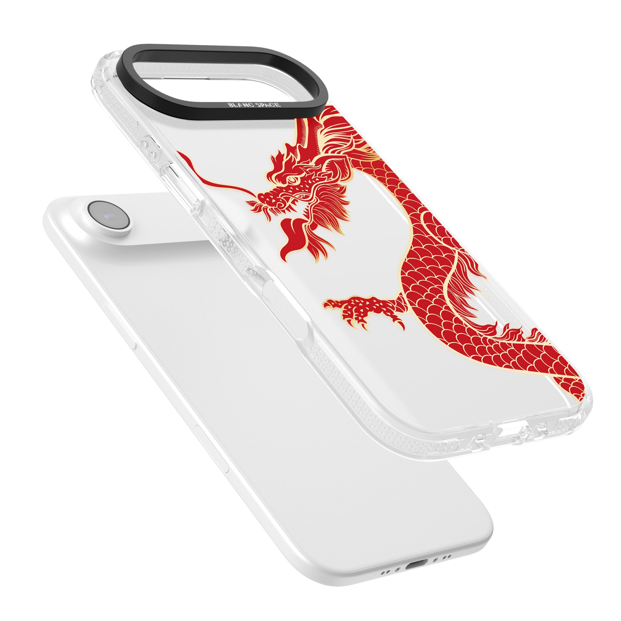 Large Red Dragon iPhone 17 Air Impact Air Clear Phone Case Colours